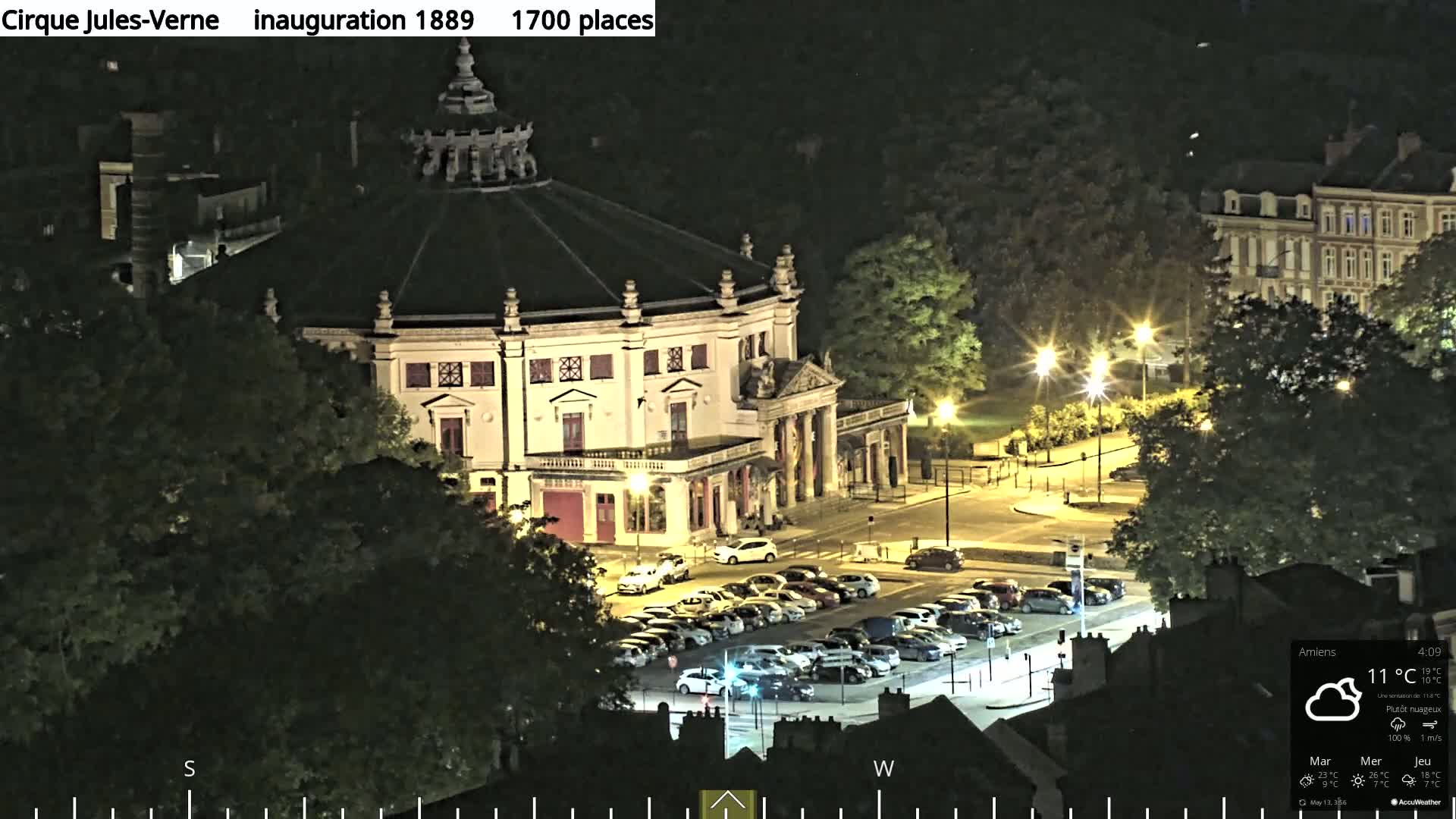 Amiens City Panaromic Skyline PTZ Live Cam - Amiens, Somme, Hauts-de-France, France