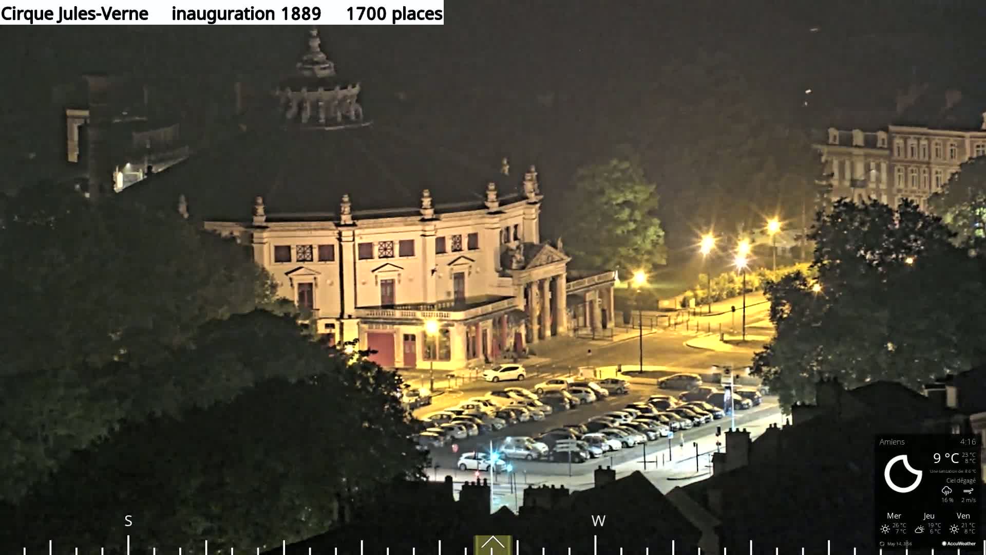 Amiens City Panaromic Skyline PTZ Live Cam - Amiens, Somme, Hauts-de-France, France