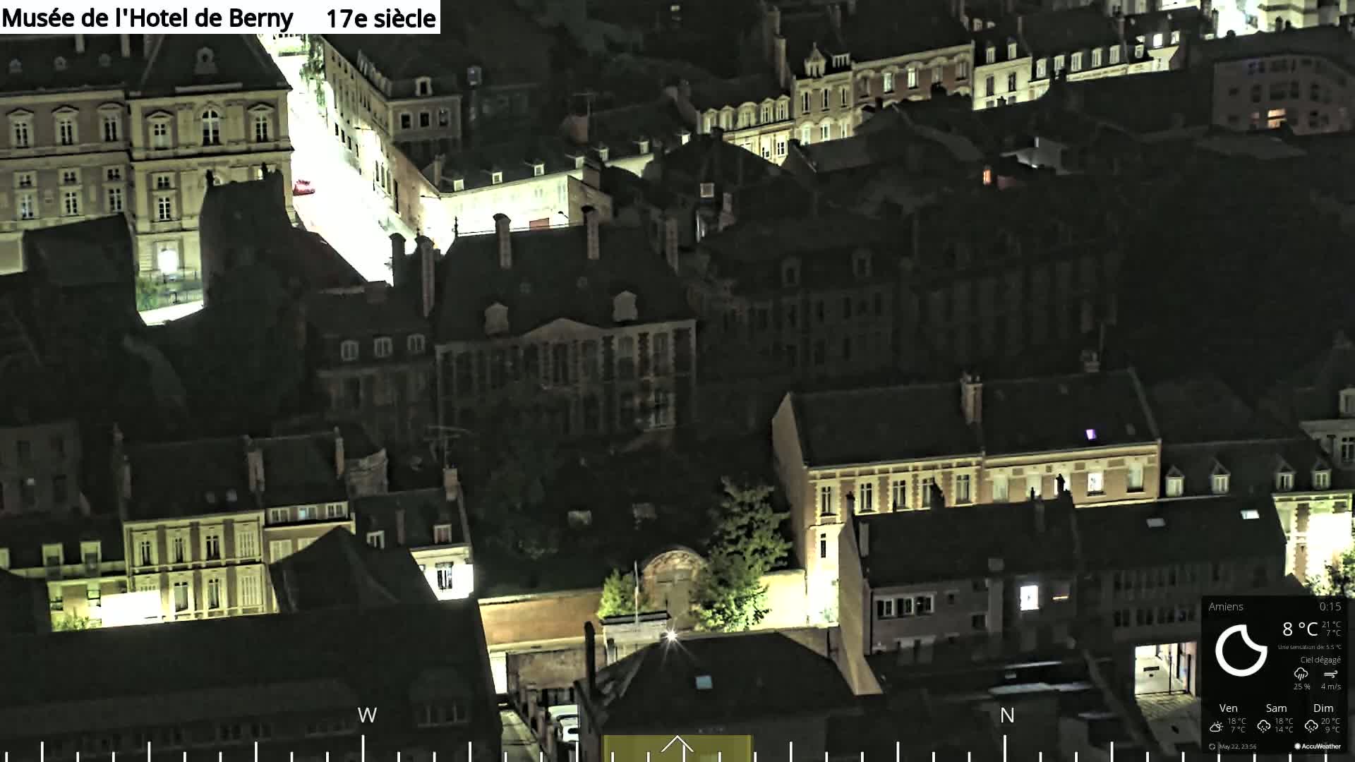 Amiens City Panaromic Skyline PTZ Live Cam - Amiens, Somme, Hauts-de-France, France