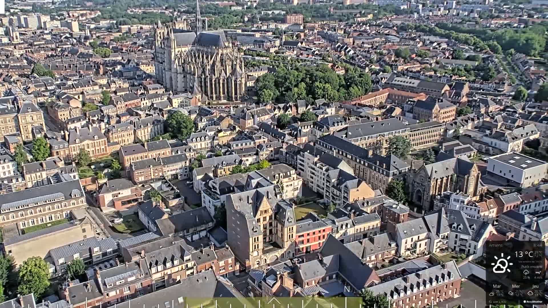 Amiens City Panaromic Skyline PTZ Live Cam - Amiens, Somme, Hauts-de-France, France
