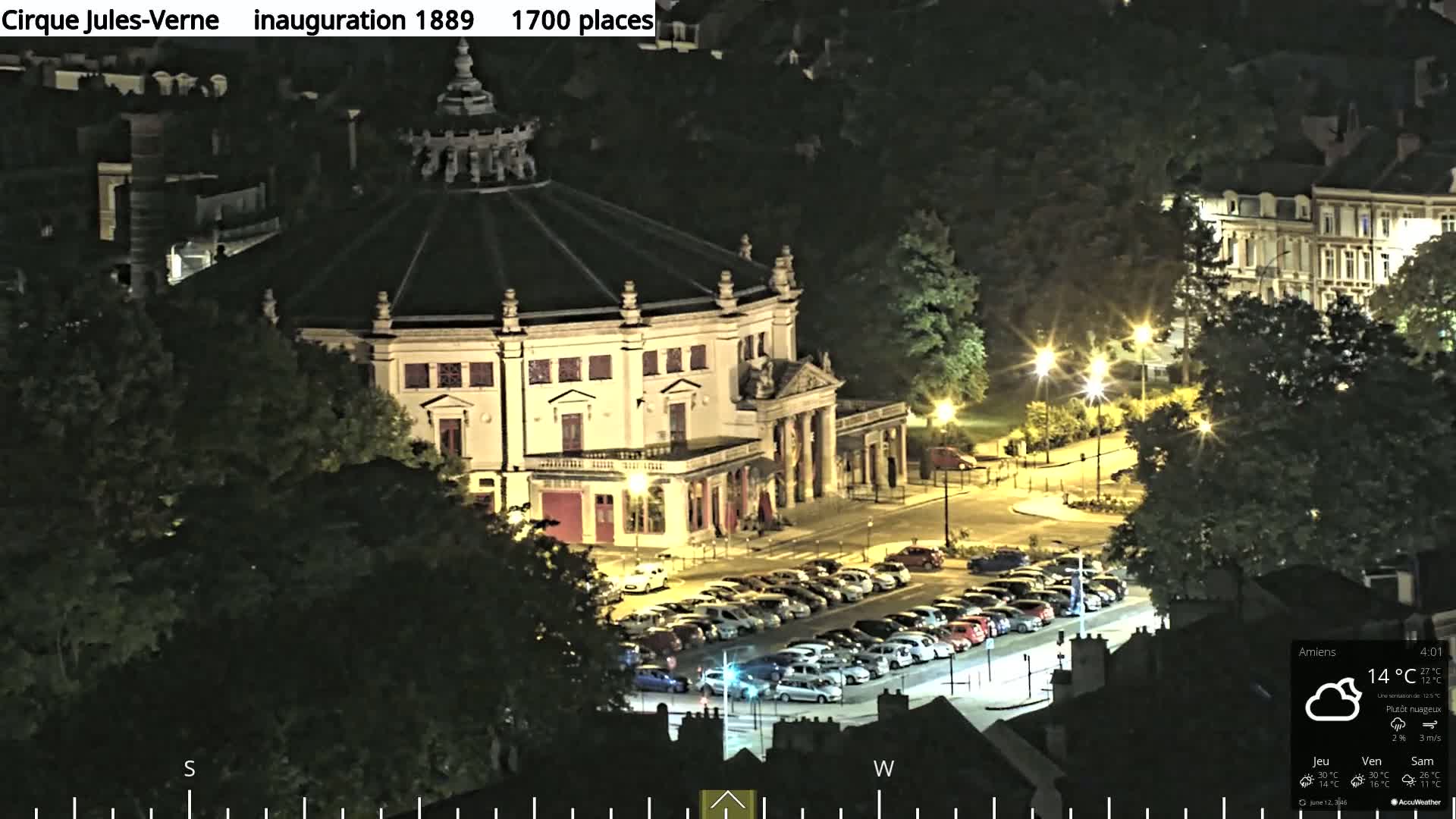 Amiens City Panaromic Skyline PTZ Live Cam - Amiens, Somme, Hauts-de-France, France