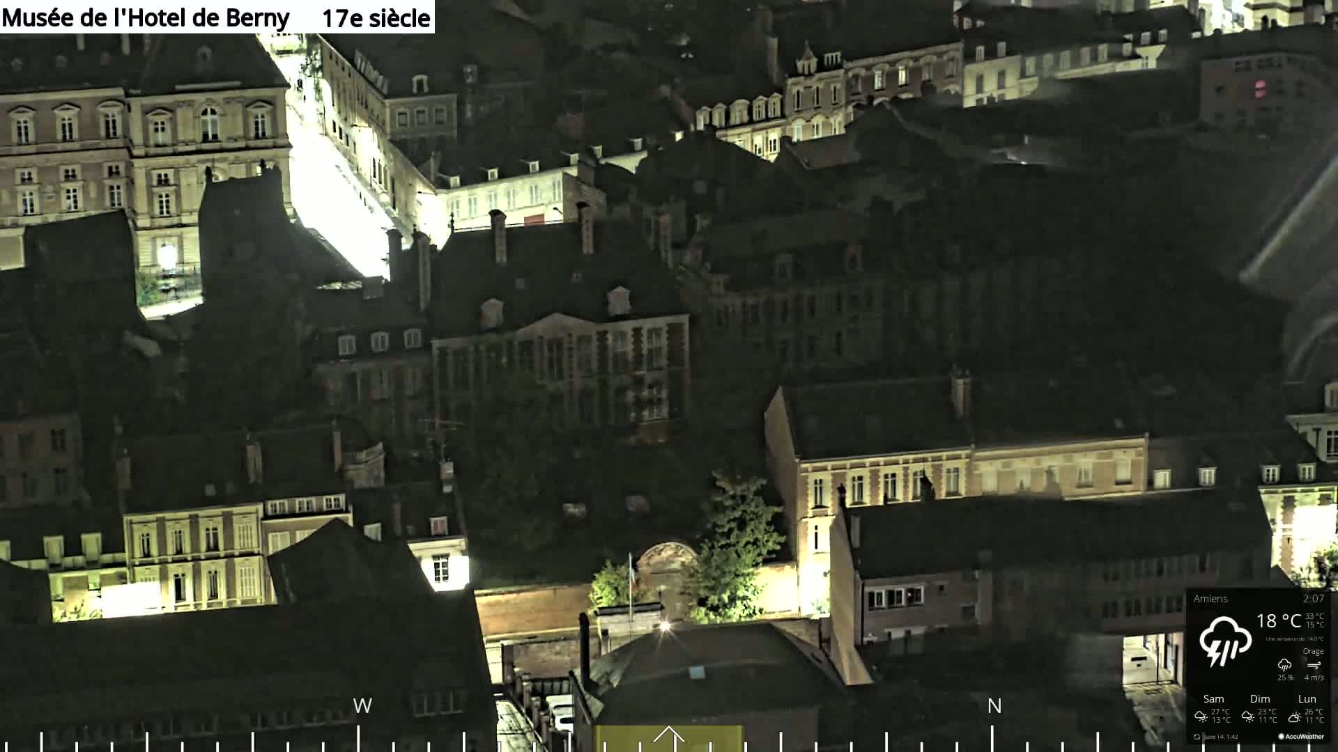 Amiens City Panaromic Skyline PTZ Live Cam - Amiens, Somme, Hauts-de-France, France