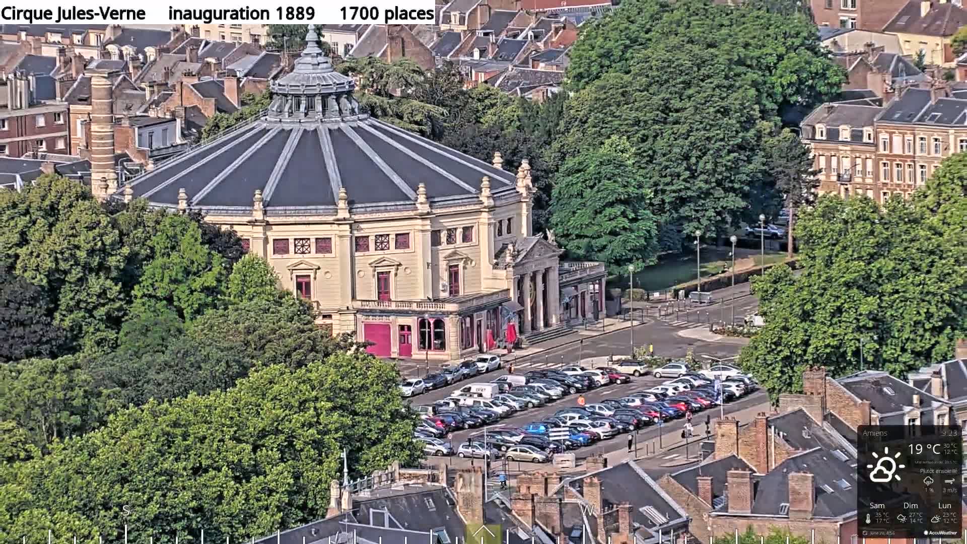 Amiens City Panaromic Skyline PTZ Live Cam - Amiens, Somme, Hauts-de-France, France