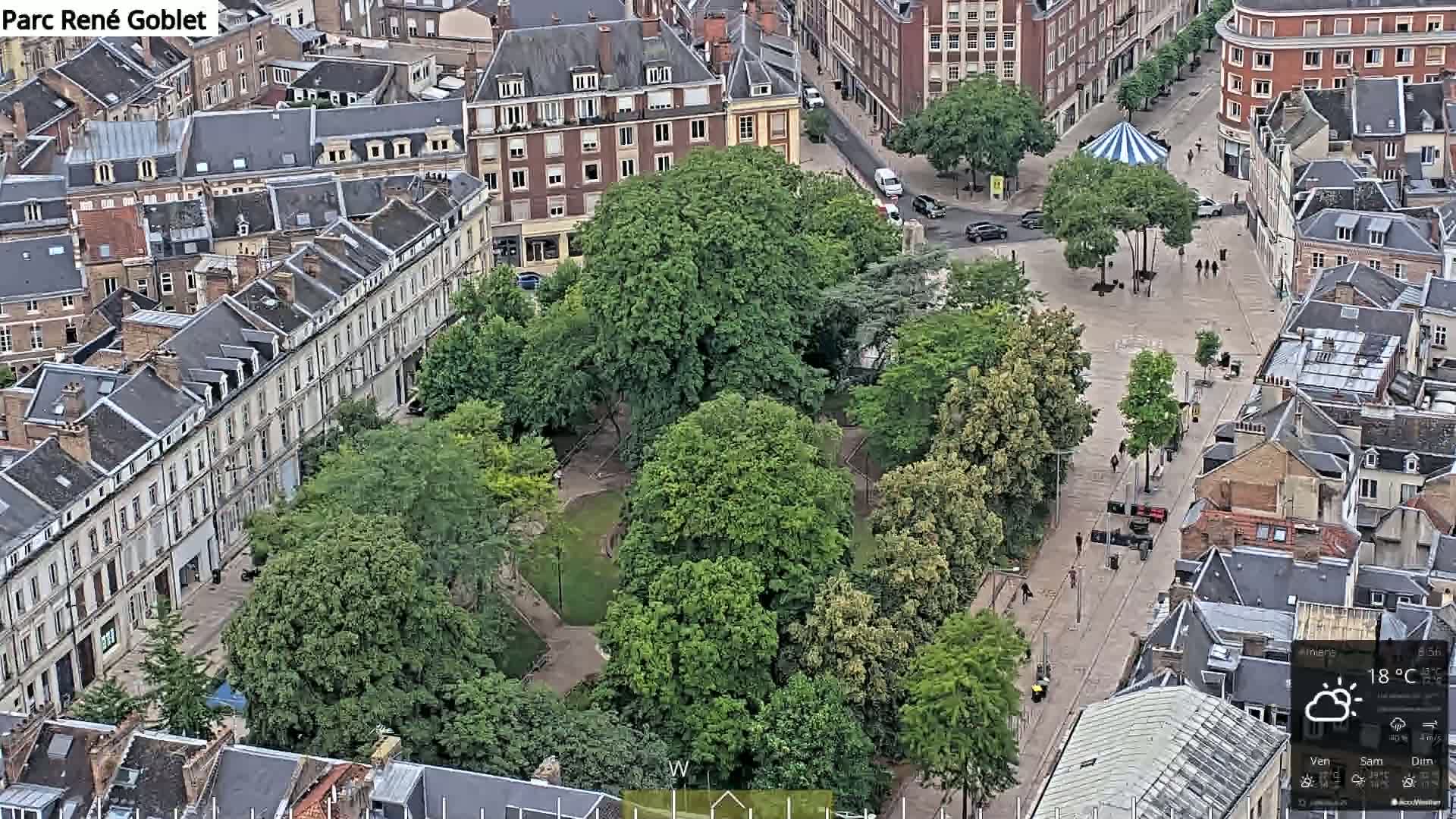 Amiens City Panaromic Skyline PTZ Live Cam - Amiens, Somme, Hauts-de-France, France