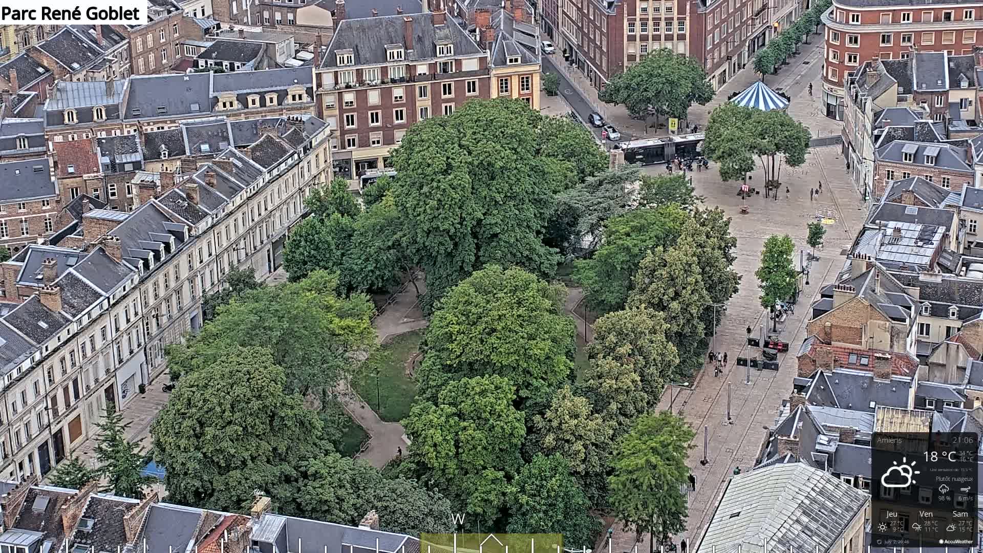 Amiens City Panaromic Skyline PTZ Live Cam - Amiens, Somme, Hauts-de-France, France