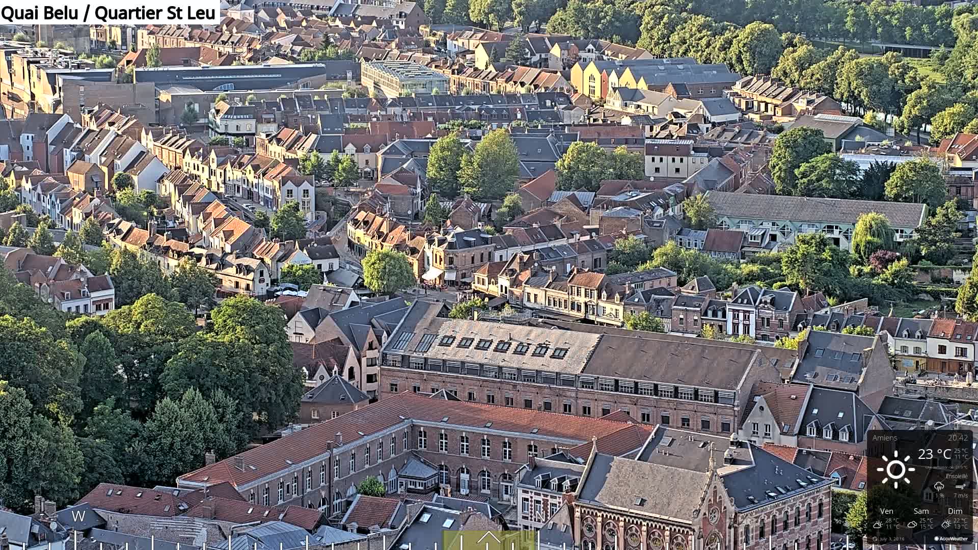Amiens City Panaromic Skyline PTZ Live Cam - Amiens, Somme, Hauts-de-France, France
