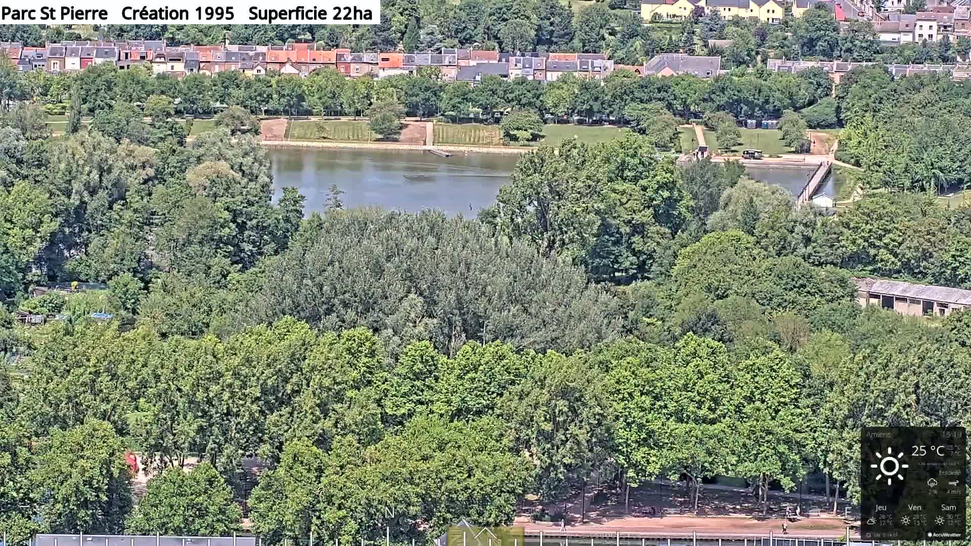 Amiens City Panaromic Skyline PTZ Live Cam - Amiens, Somme, Hauts-de-France, France