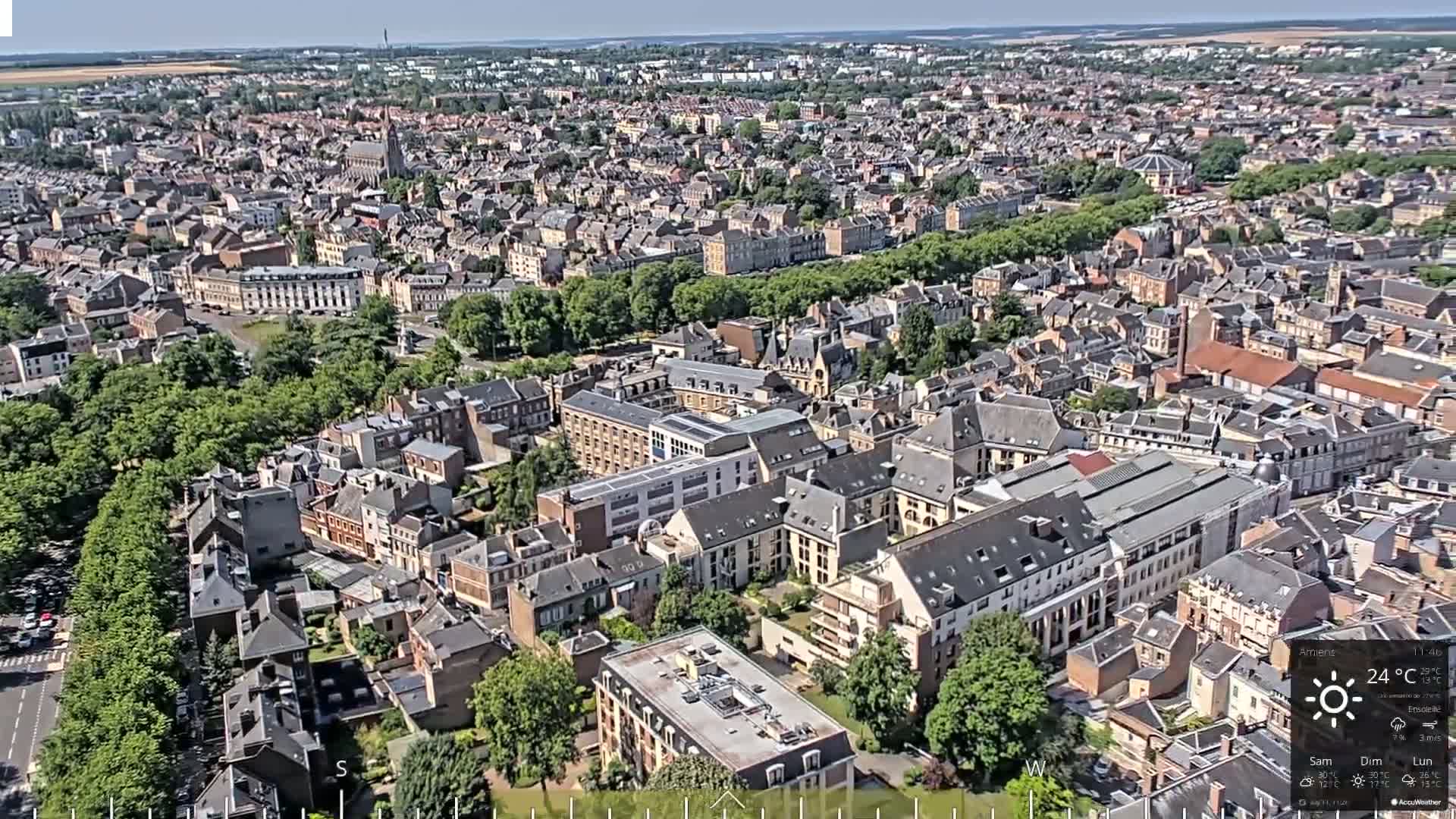 Amiens City Panaromic Skyline PTZ Live Cam - Amiens, Somme, Hauts-de-France, France