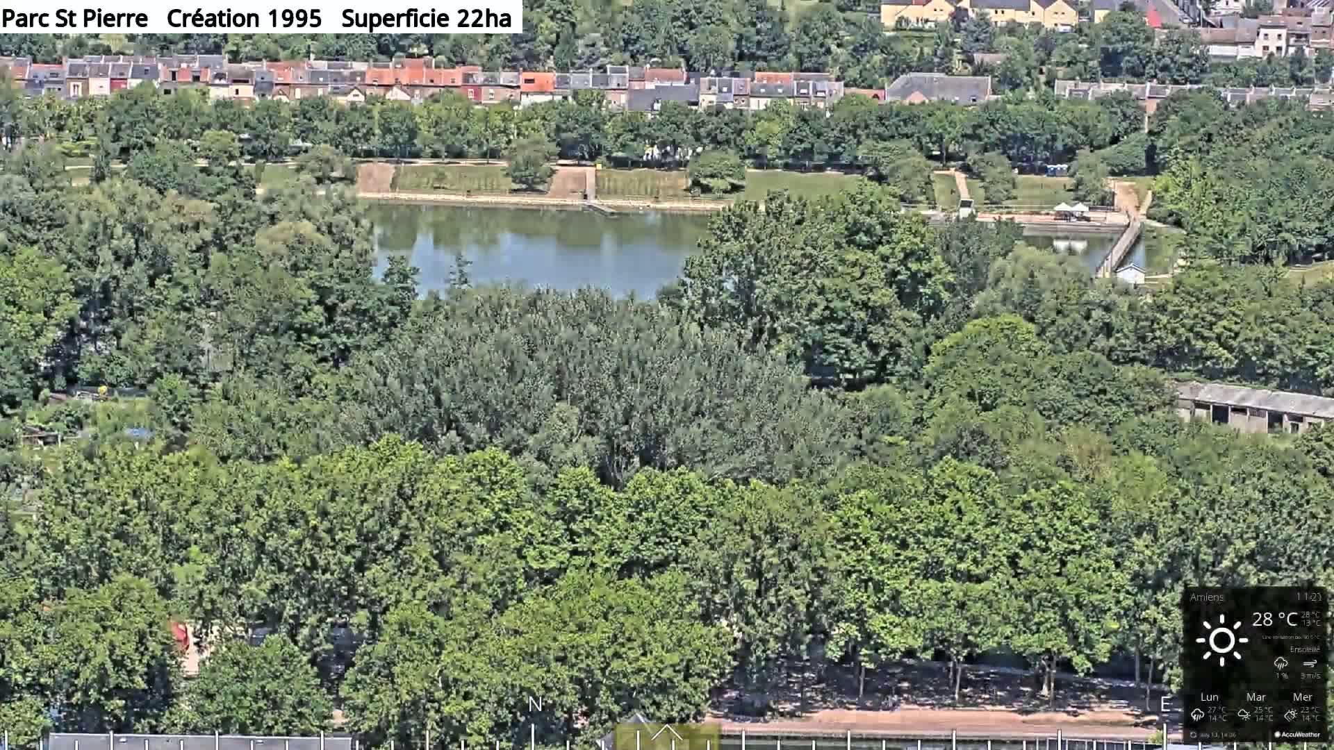 Amiens City Panaromic Skyline PTZ Live Cam - Amiens, Somme, Hauts-de-France, France