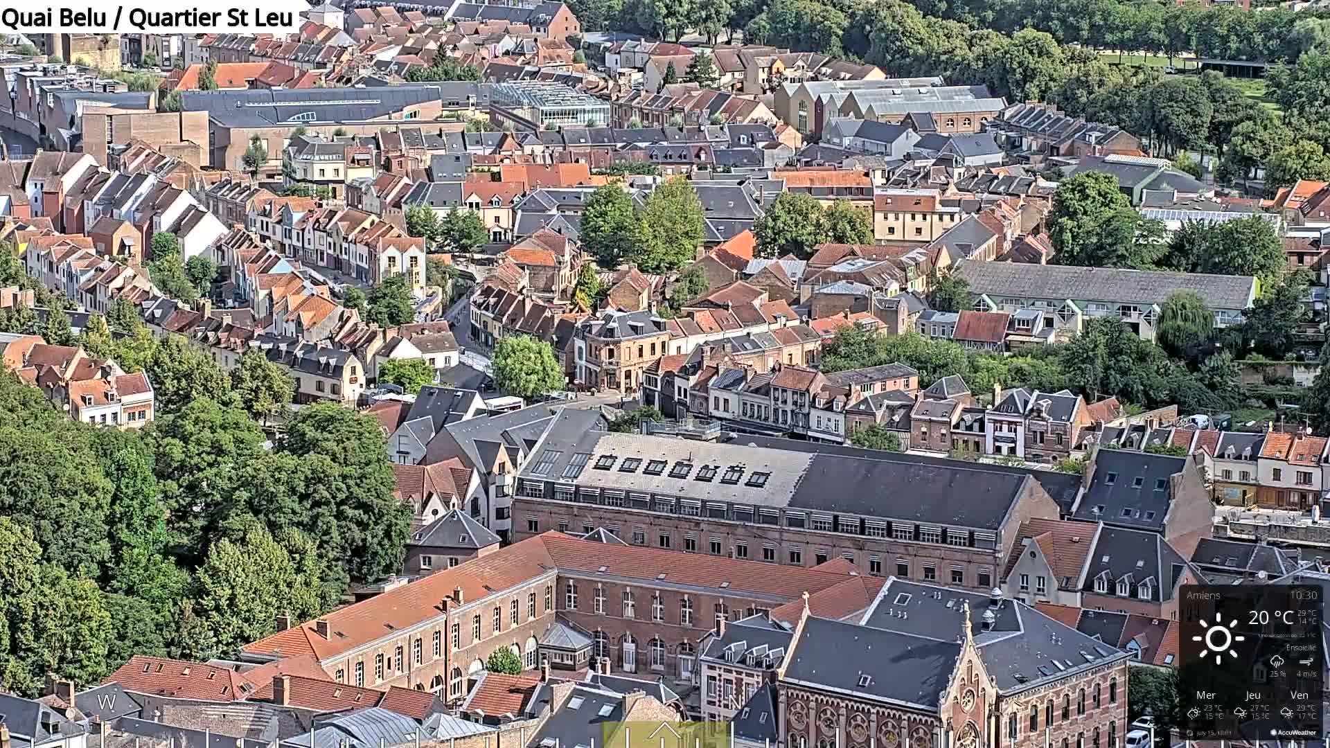 Amiens City Panaromic Skyline PTZ Live Cam - Amiens, Somme, Hauts-de-France, France