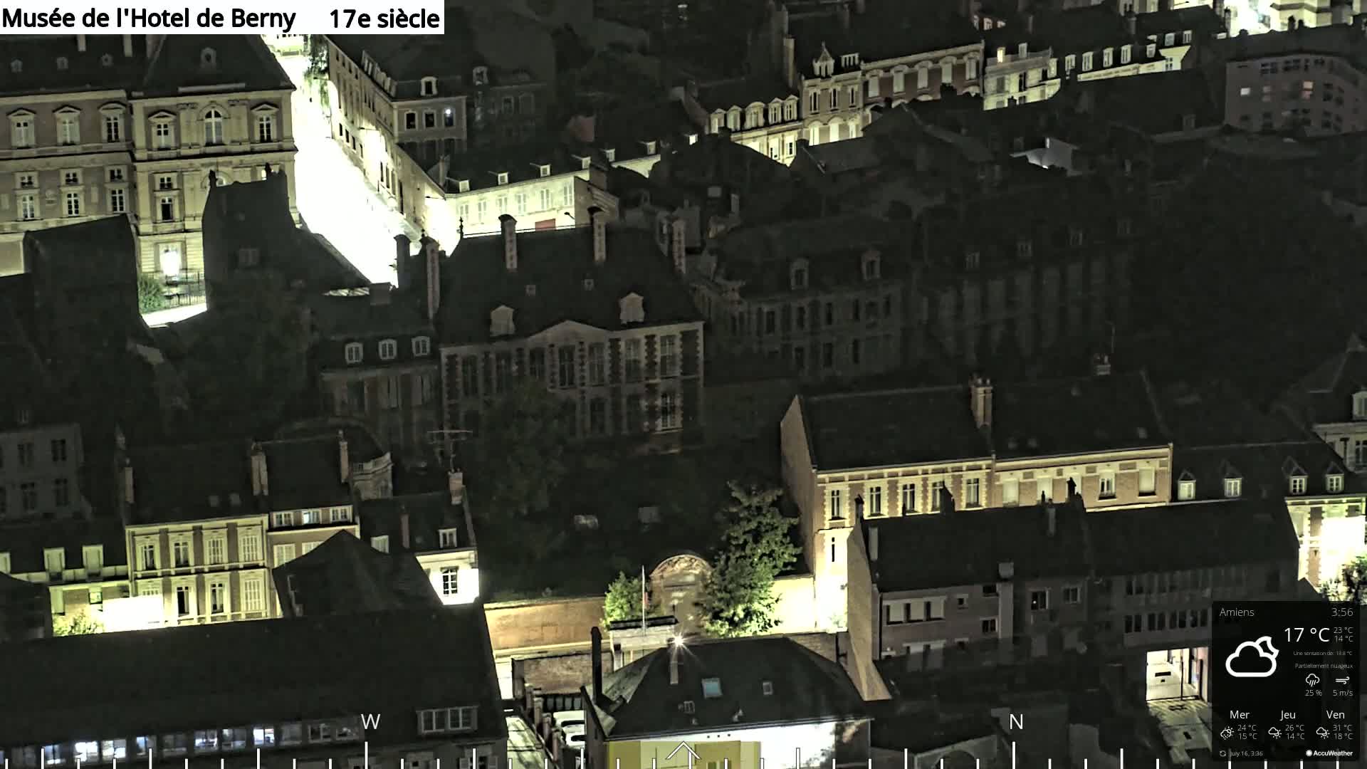 Amiens City Panaromic Skyline PTZ Live Cam - Amiens, Somme, Hauts-de-France, France