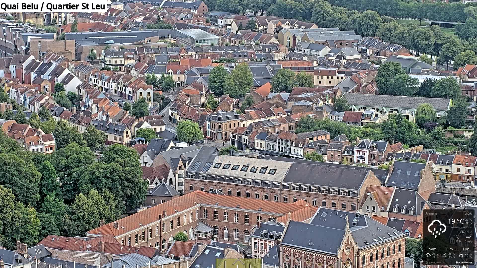 Amiens City Panaromic Skyline PTZ Live Cam - Amiens, Somme, Hauts-de-France, France