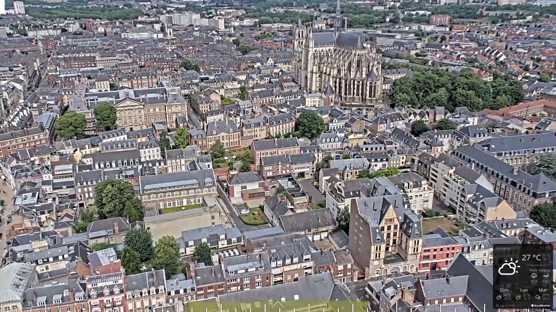 Amiens City Panaromic Skyline PTZ Live Cam - Amiens, Somme, Hauts-de-France, France
