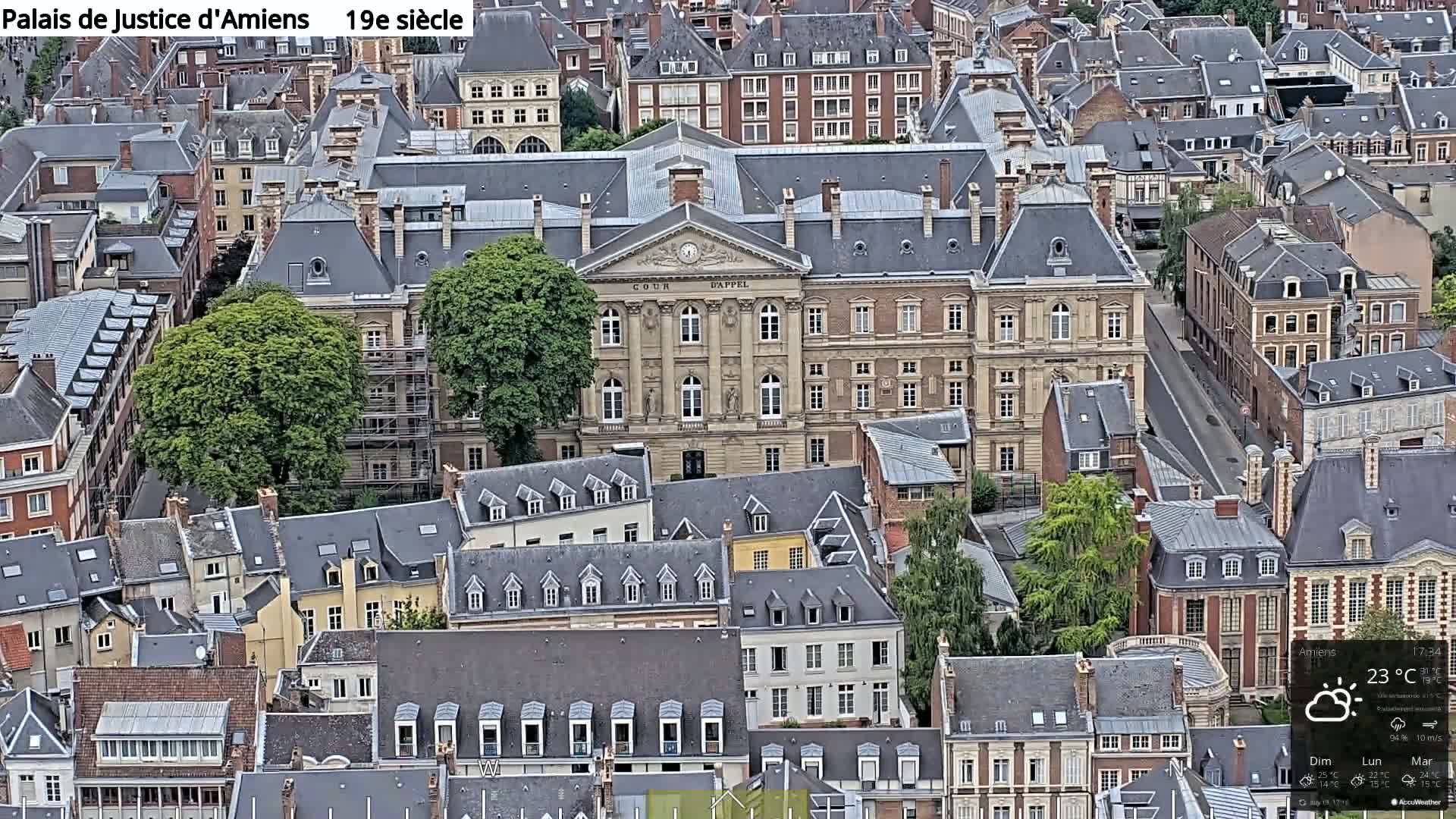Amiens City Panaromic Skyline PTZ Live Cam - Amiens, Somme, Hauts-de-France, France