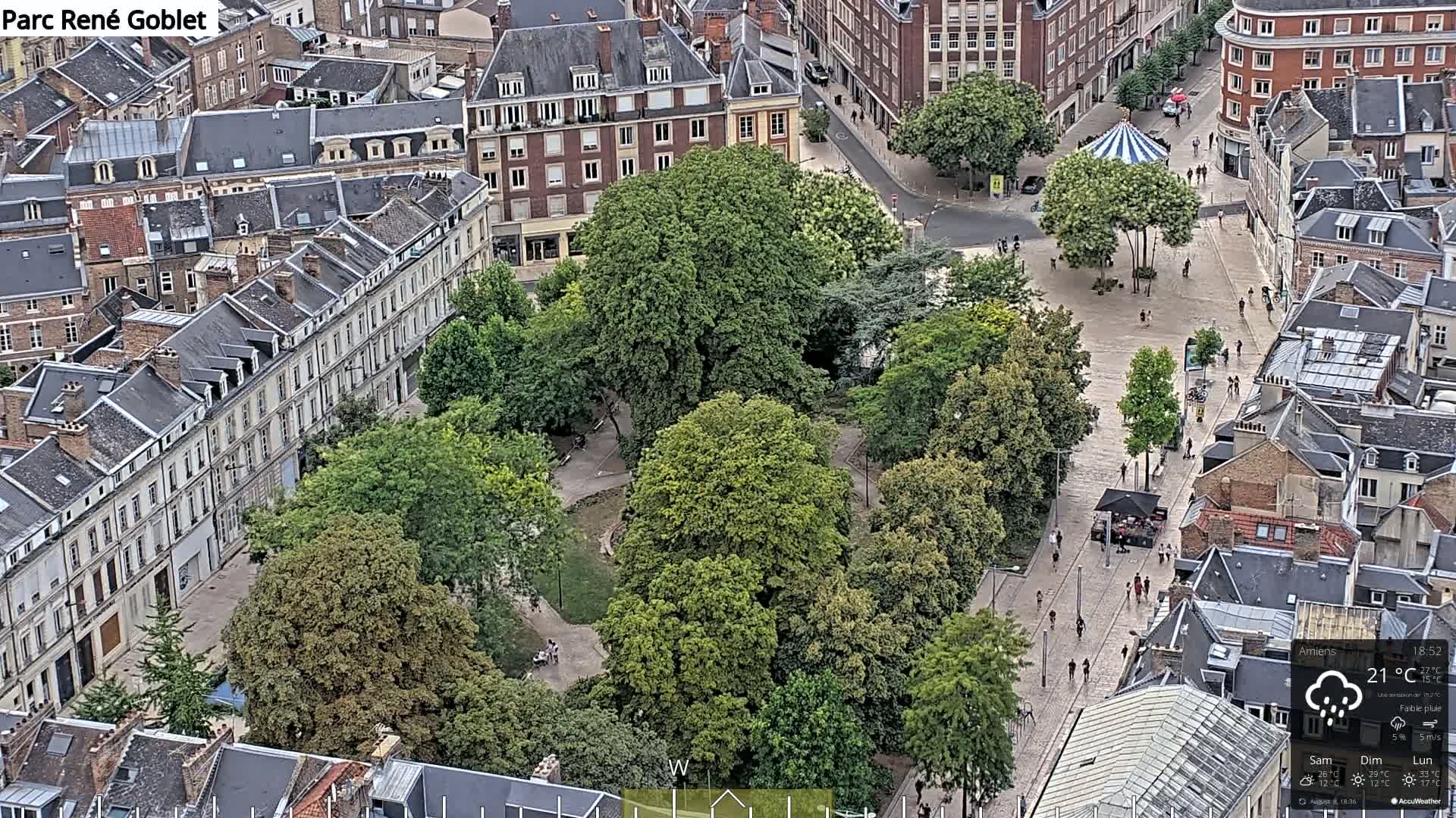 Amiens City Panaromic Skyline PTZ Live Cam - Amiens, Somme, Hauts-de-France, France