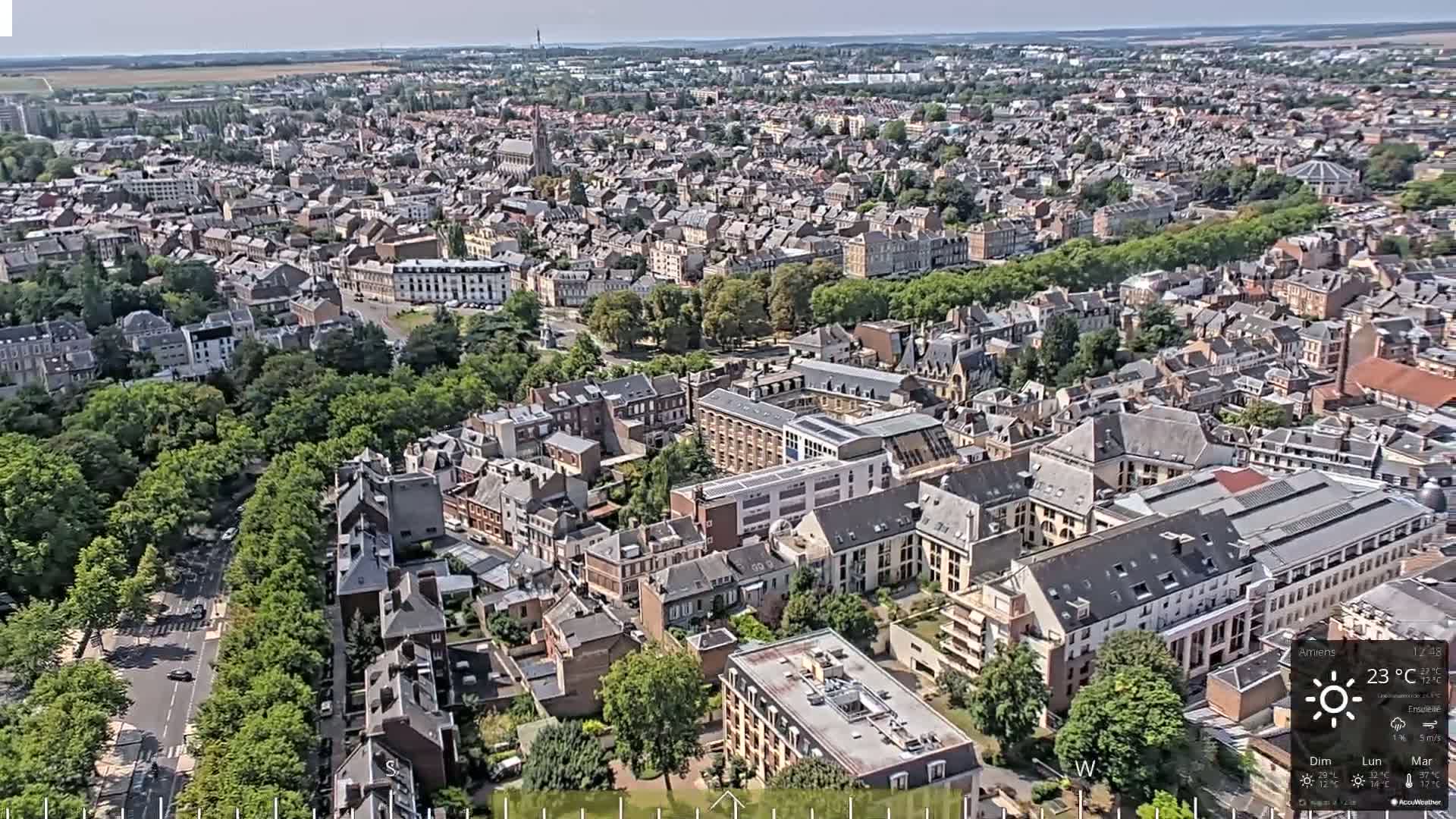 Amiens City Panaromic Skyline PTZ Live Cam - Amiens, Somme, Hauts-de-France, France