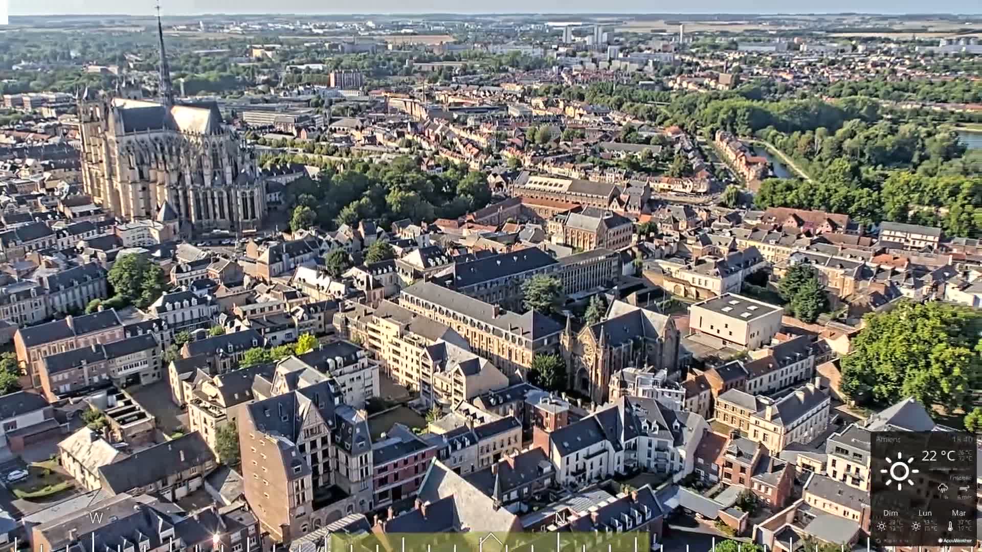 Amiens City Panaromic Skyline PTZ Live Cam - Amiens, Somme, Hauts-de-France, France