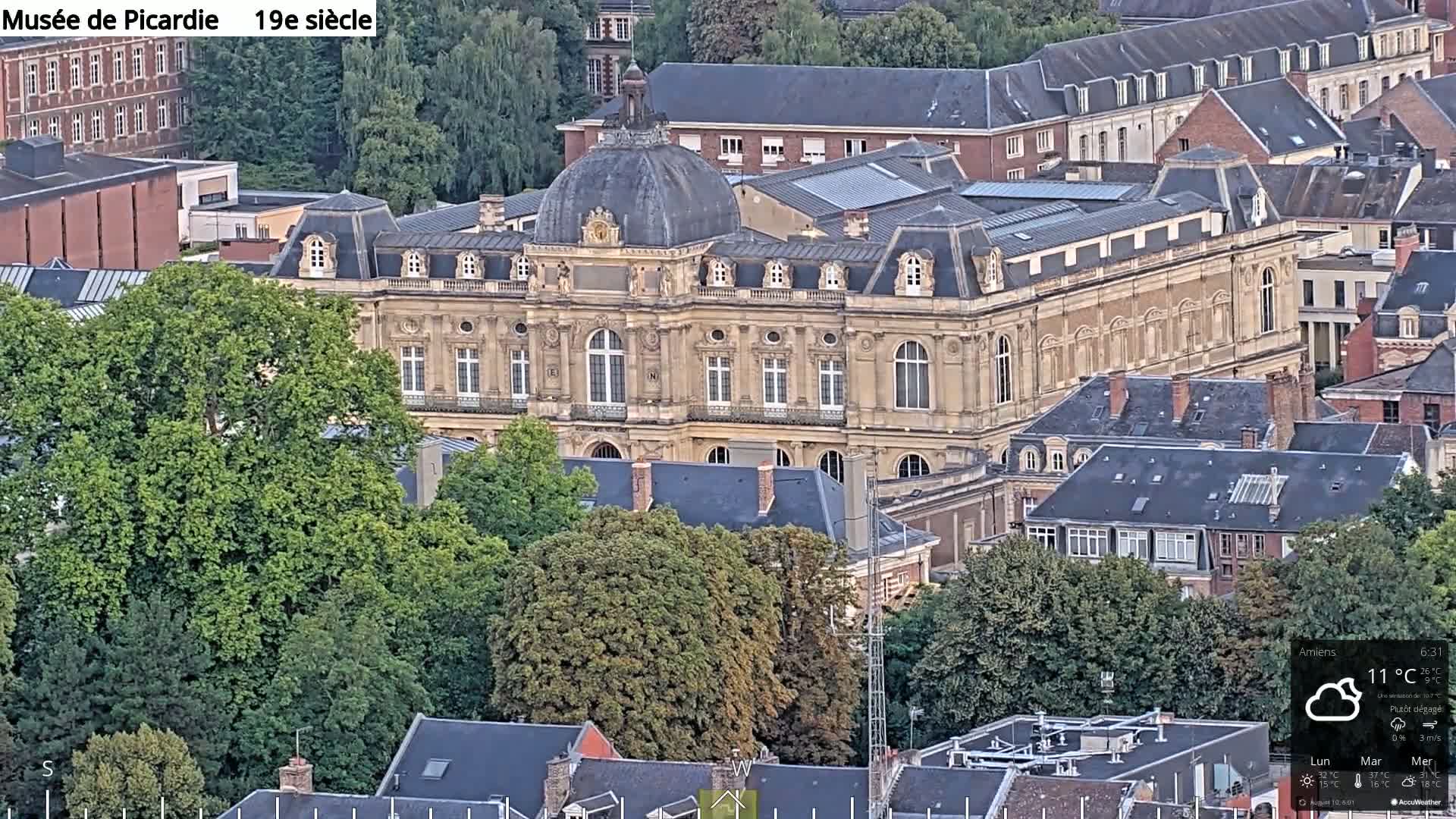 Amiens City Panaromic Skyline PTZ Live Cam - Amiens, Somme, Hauts-de-France, France