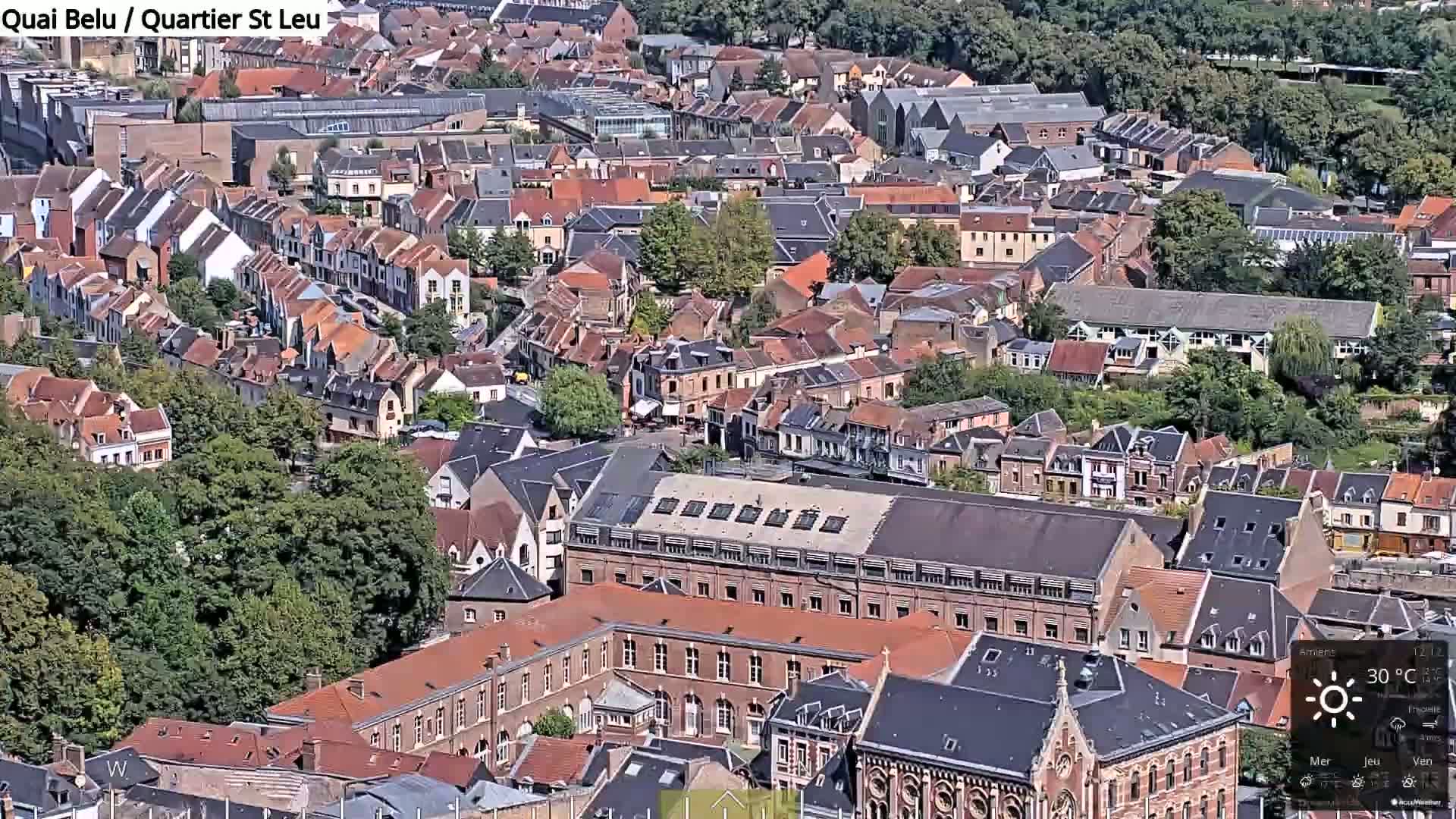 Amiens City Panaromic Skyline PTZ Live Cam - Amiens, Somme, Hauts-de-France, France