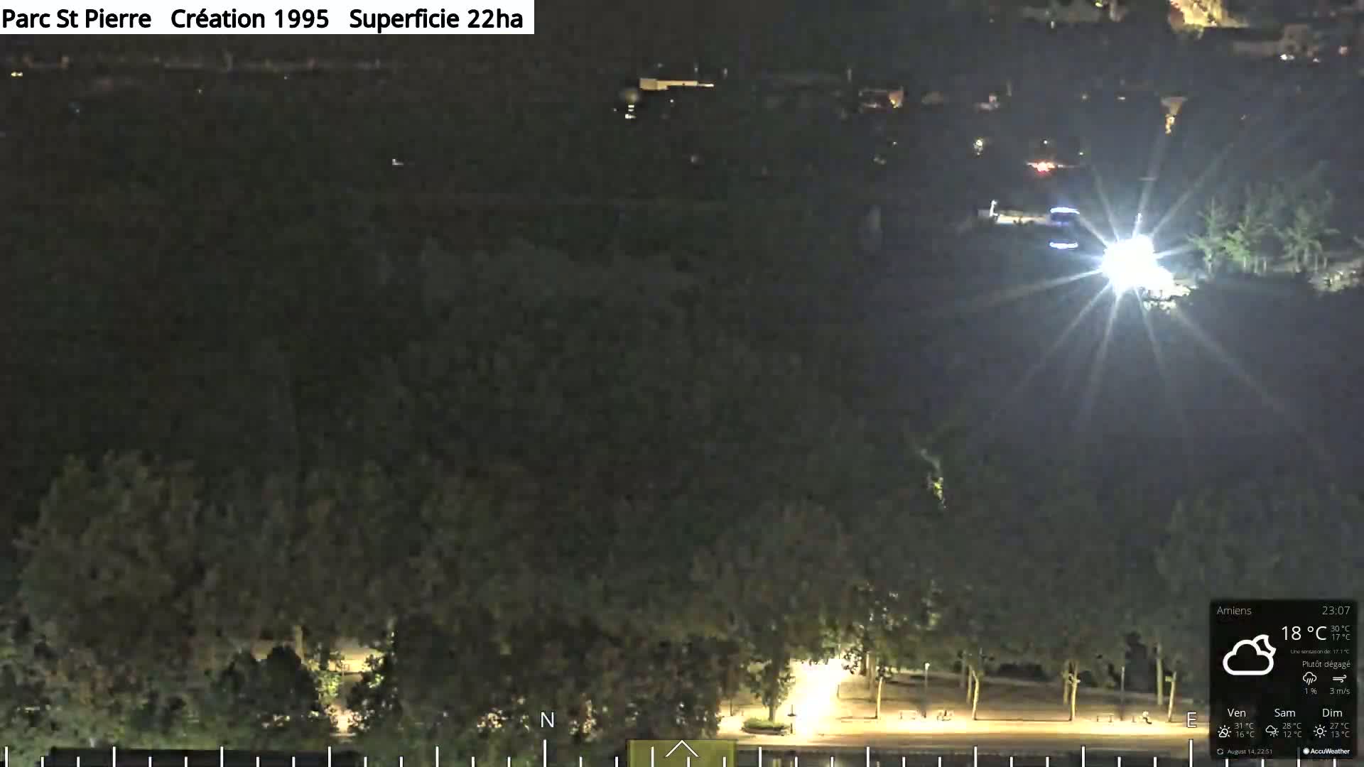 Amiens City Panaromic Skyline PTZ Live Cam - Amiens, Somme, Hauts-de-France, France