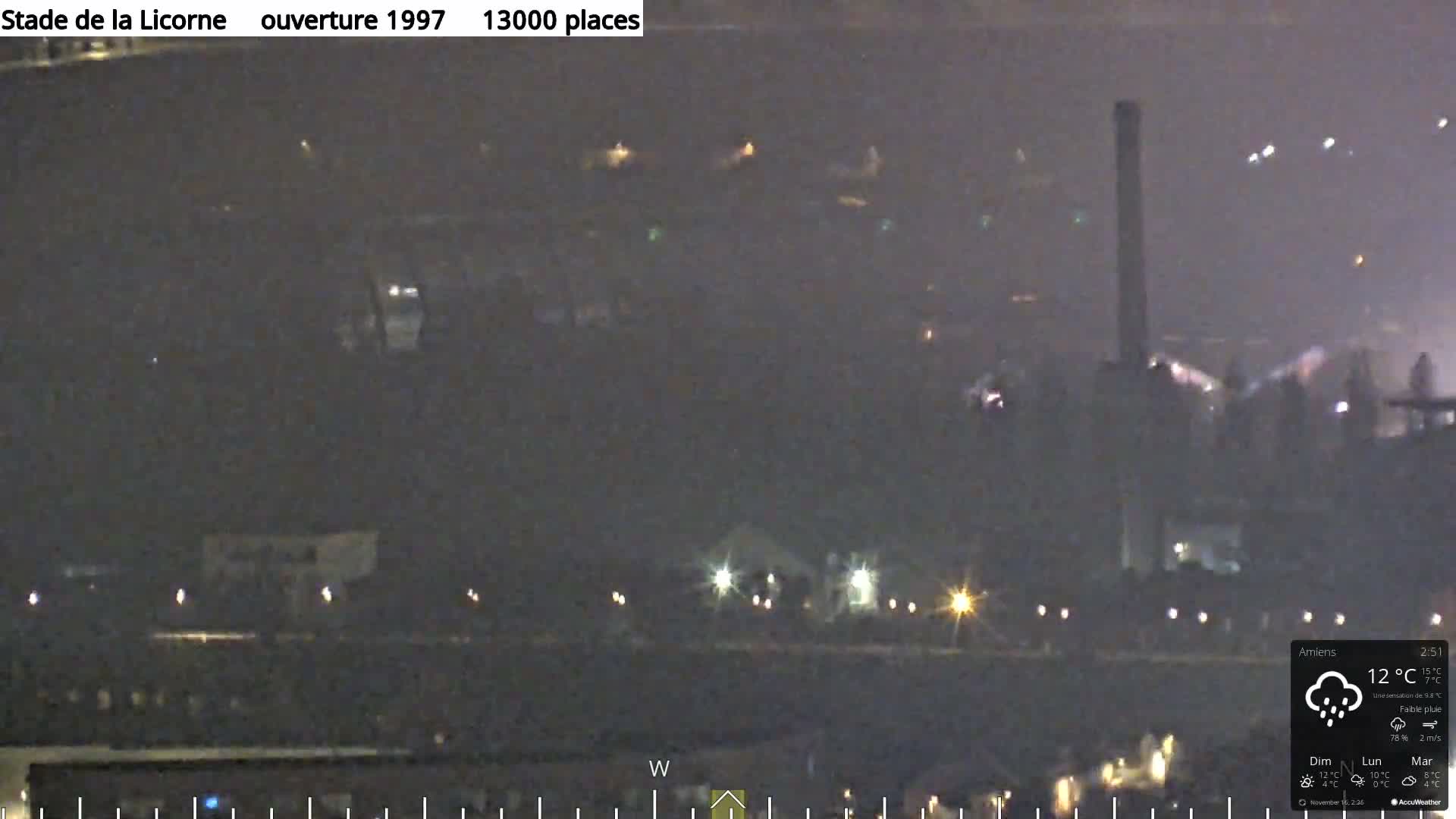 Amiens City Panaromic Skyline PTZ Live Cam - Amiens, Somme, Hauts-de-France, France