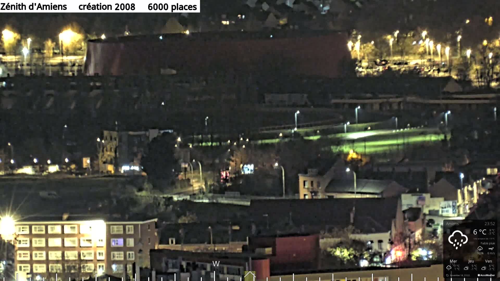 Amiens City Panaromic Skyline PTZ Live Cam - Amiens, Somme, Hauts-de-France, France