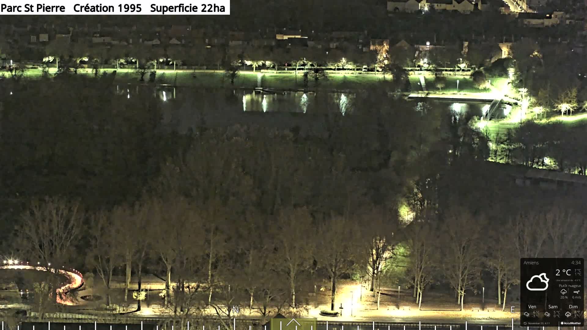 Amiens City Panaromic Skyline PTZ Live Cam - Amiens, Somme, Hauts-de-France, France