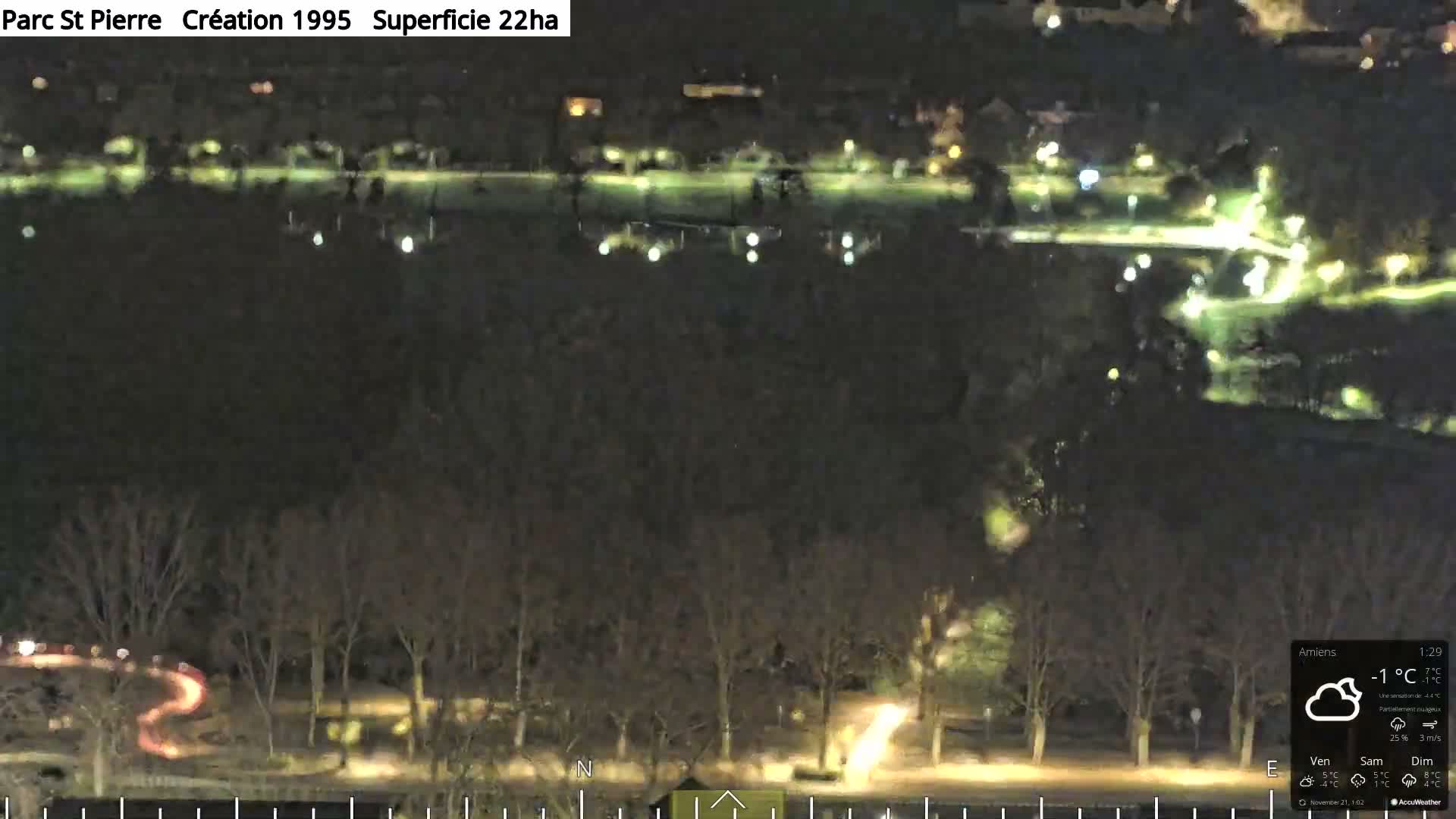 Amiens City Panaromic Skyline PTZ Live Cam - Amiens, Somme, Hauts-de-France, France