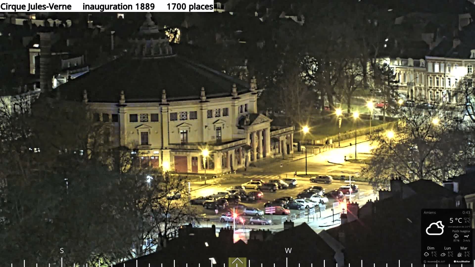 Amiens City Panaromic Skyline PTZ Live Cam - Amiens, Somme, Hauts-de-France, France