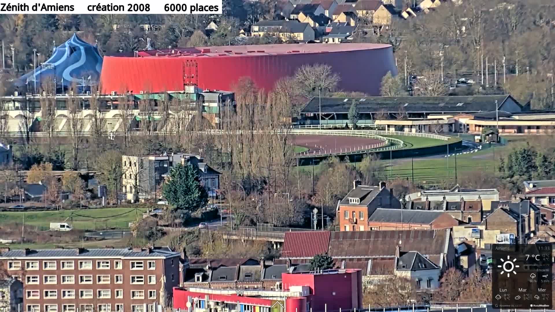 Amiens City Panaromic Skyline PTZ Live Cam - Amiens, Somme, Hauts-de-France, France