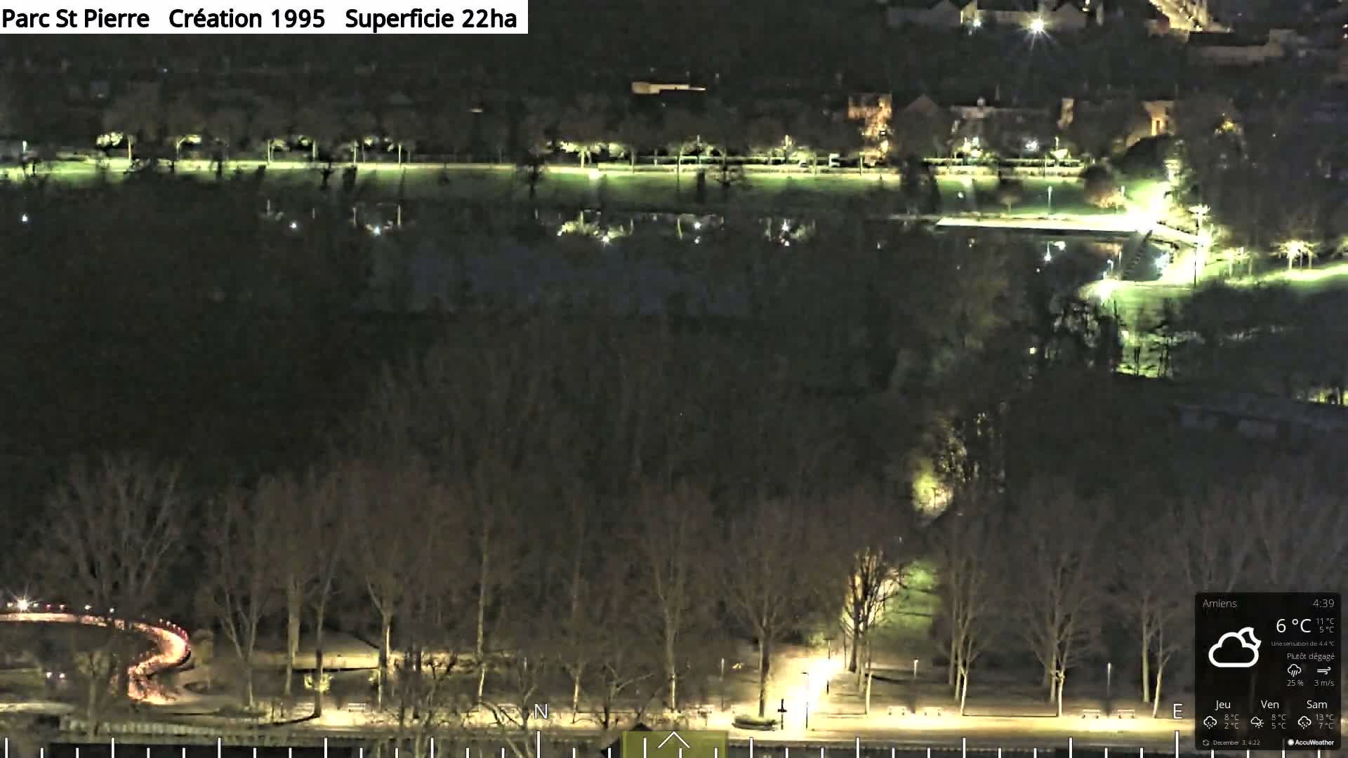 Amiens City Panaromic Skyline PTZ Live Cam - Amiens, Somme, Hauts-de-France, France