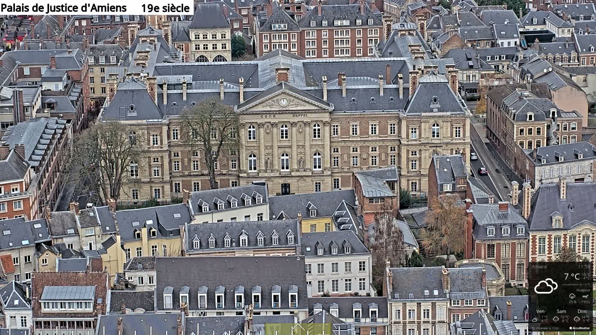 Amiens City Panaromic Skyline PTZ Live Cam - Amiens, Somme, Hauts-de-France, France