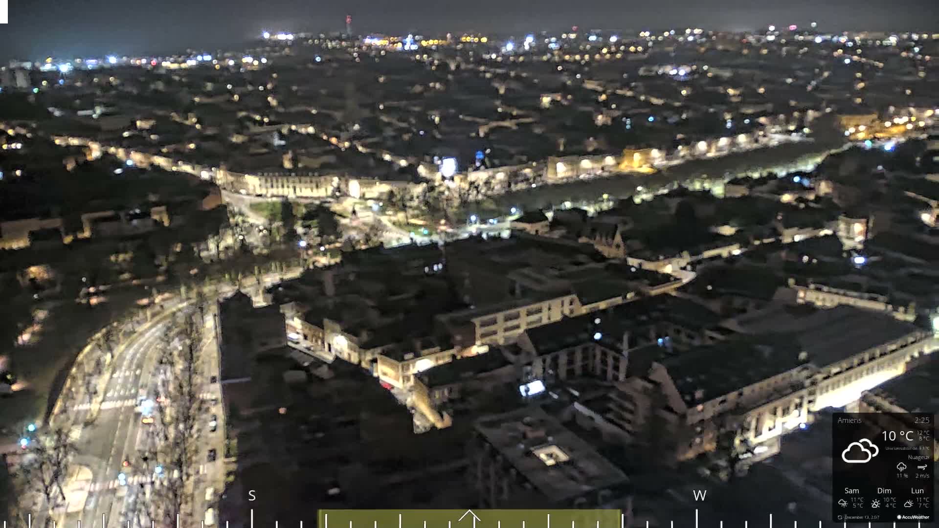 Amiens City Panaromic Skyline PTZ Live Cam - Amiens, Somme, Hauts-de-France, France