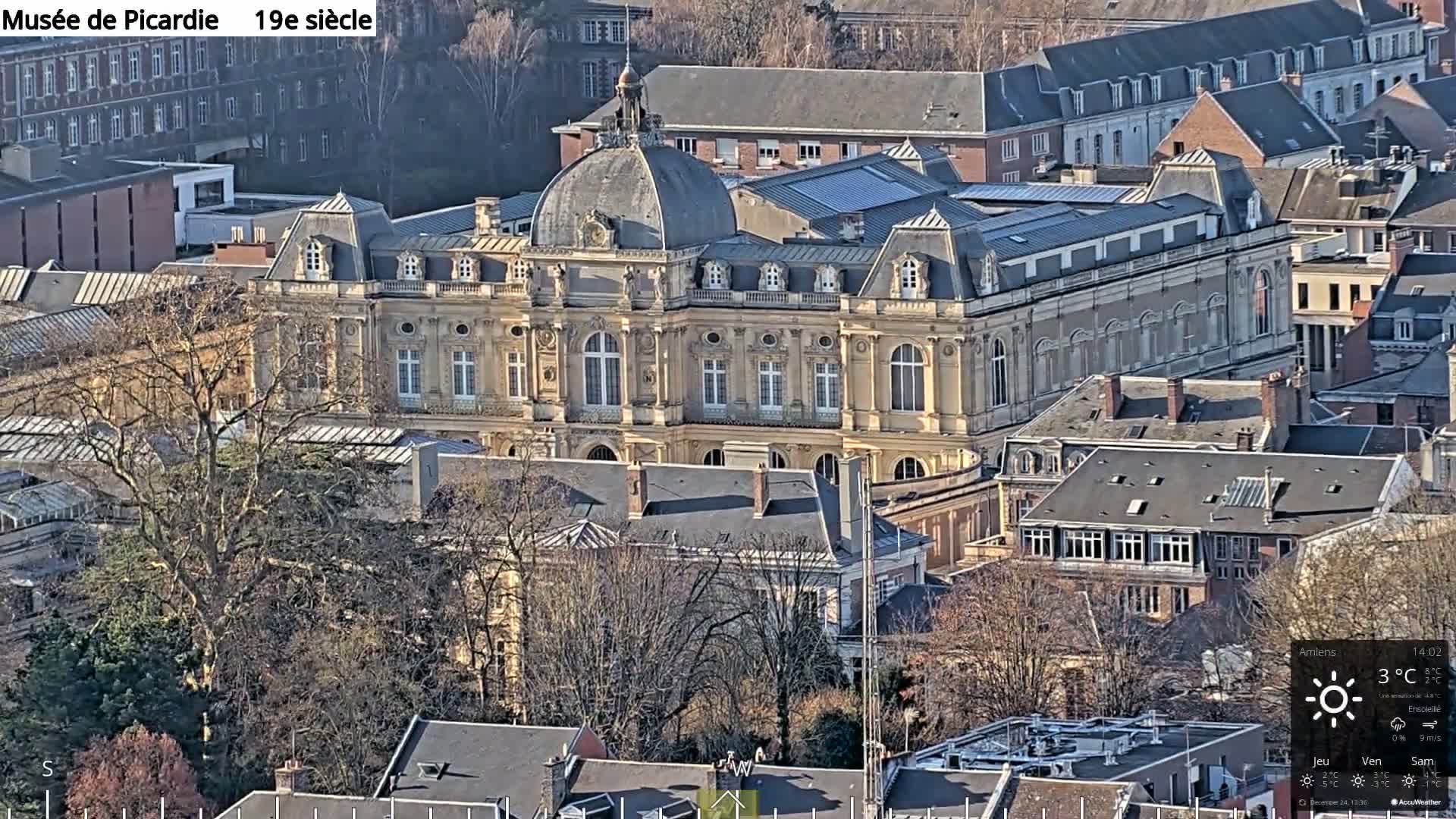 Amiens City Panaromic Skyline PTZ Live Cam - Amiens, Somme, Hauts-de-France, France