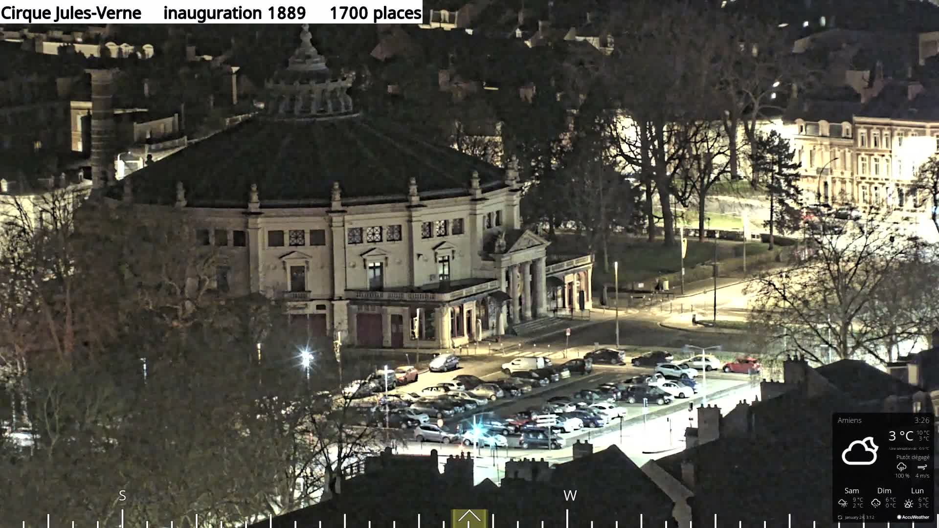 Amiens City Panaromic Skyline PTZ Live Cam - Amiens, Somme, Hauts-de-France, France