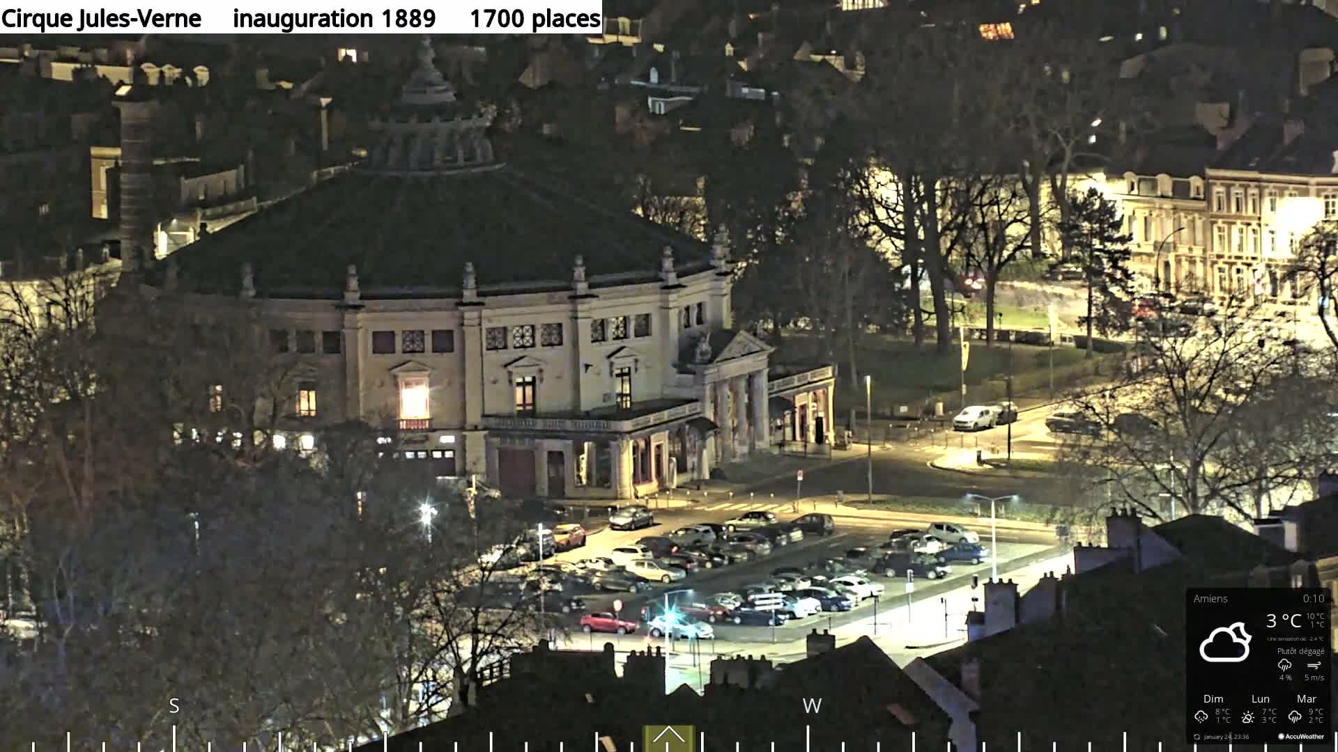 Amiens City Panaromic Skyline PTZ Live Cam - Amiens, Somme, Hauts-de-France, France