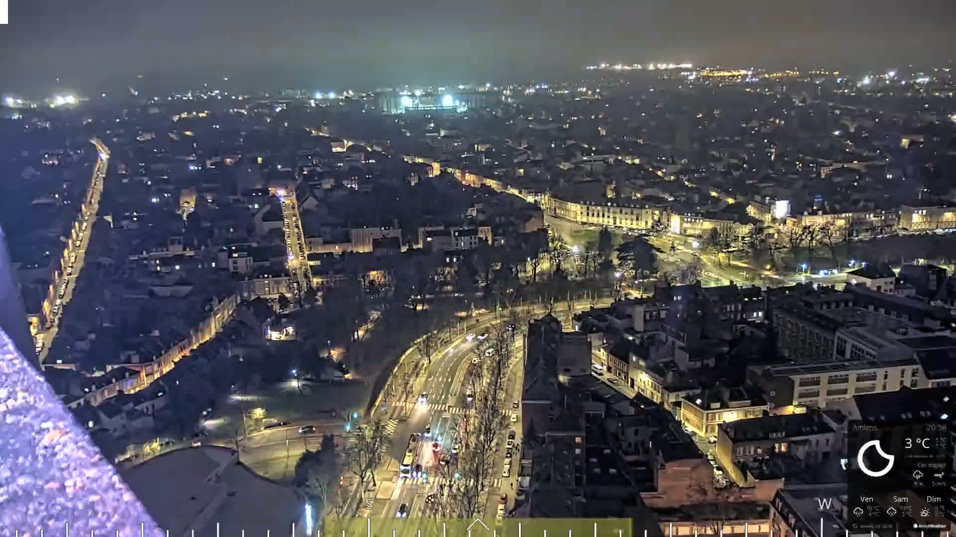 Amiens City Panaromic Skyline PTZ Live Cam - Amiens, Somme, Hauts-de-France, France