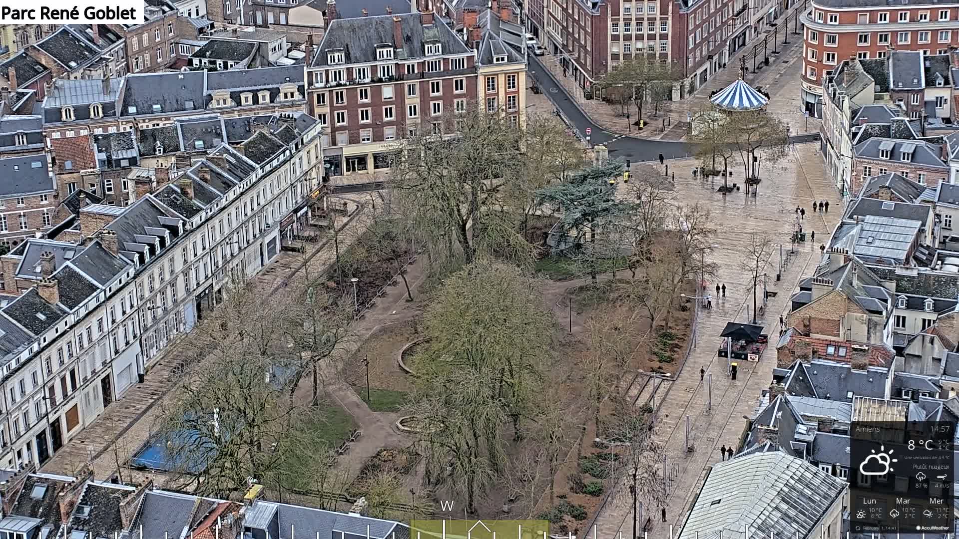 Amiens City Panaromic Skyline PTZ Live Cam - Amiens, Somme, Hauts-de-France, France