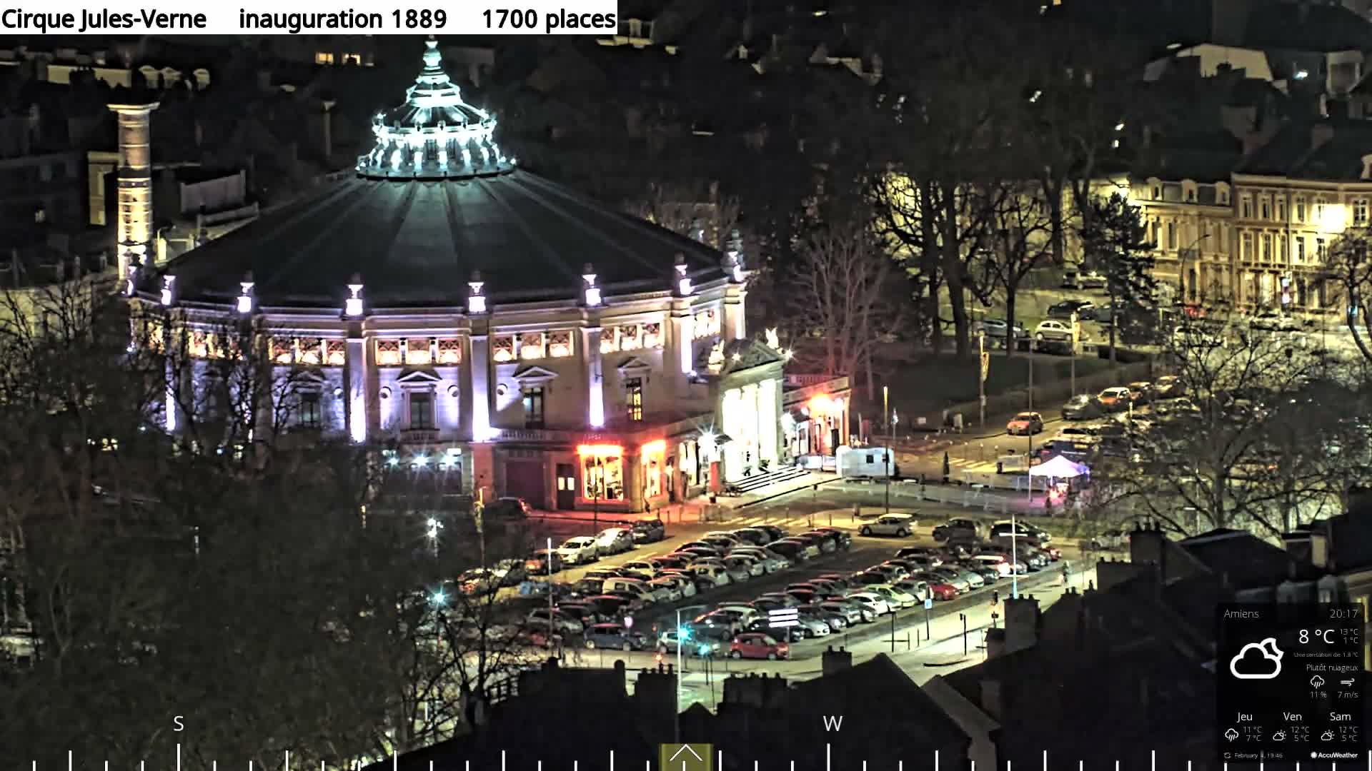 Amiens City Panaromic Skyline PTZ Live Cam - Amiens, Somme, Hauts-de-France, France