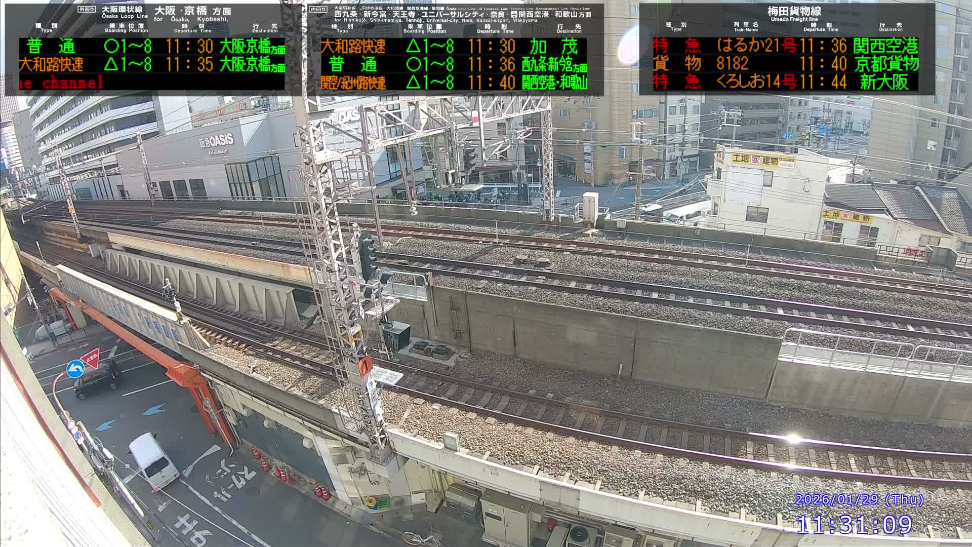 Osaka, Fukushima Discrict & Osaka Loop Line JR Fukushima Station Entrance / Exit ( 大阪・福島地区＆大阪環状線 JR福島駅出入口 ) Live Cam - 8 Chome, Fukushima, Fukushima Ward, Osaka, Kansai, Honshu, Japan 