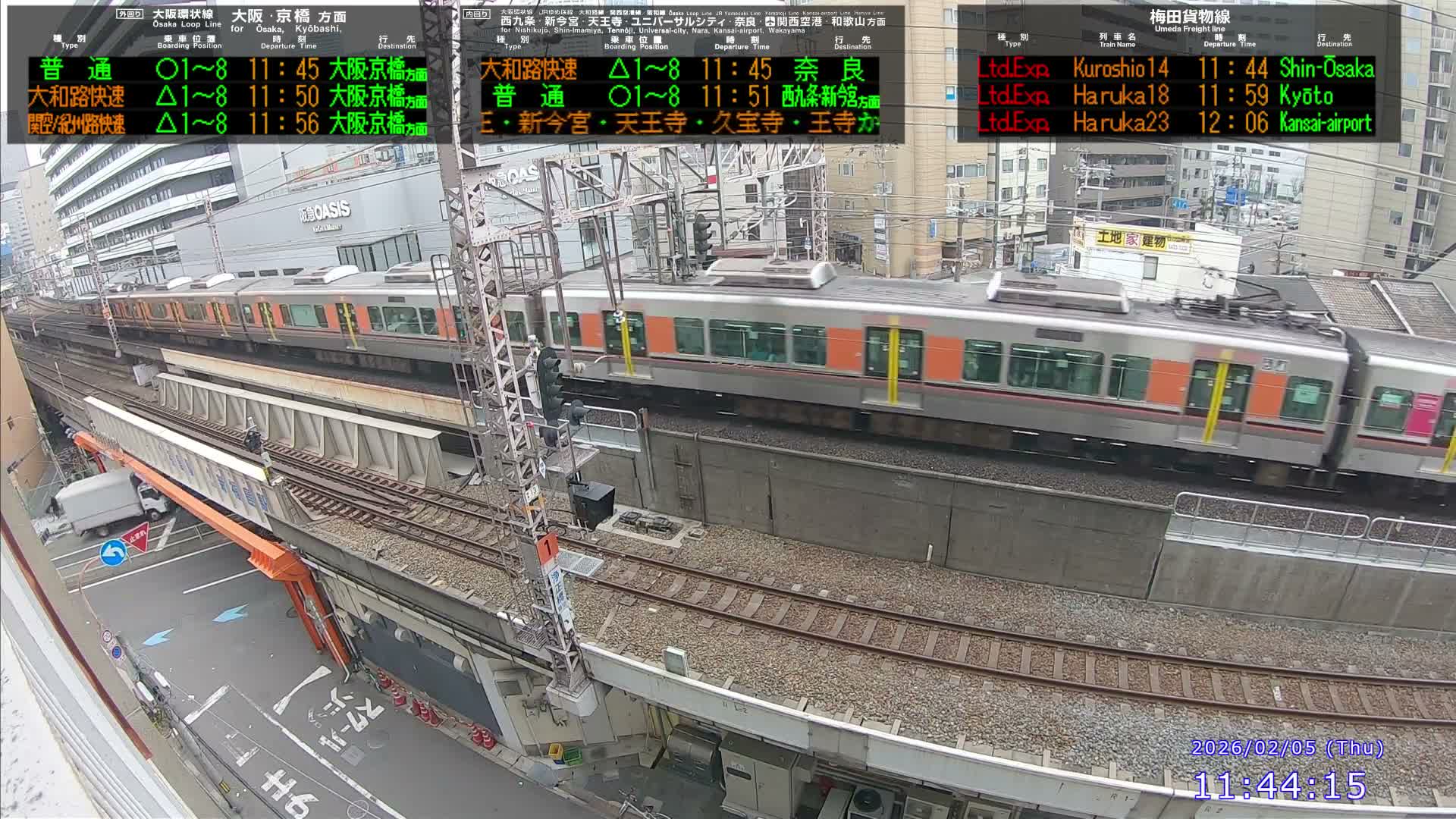 Osaka, Fukushima Discrict & Osaka Loop Line JR Fukushima Station Entrance / Exit ( 大阪・福島地区＆大阪環状線 JR福島駅出入口 ) Live Cam - 8 Chome, Fukushima, Fukushima Ward, Osaka, Kansai, Honshu, Japan 