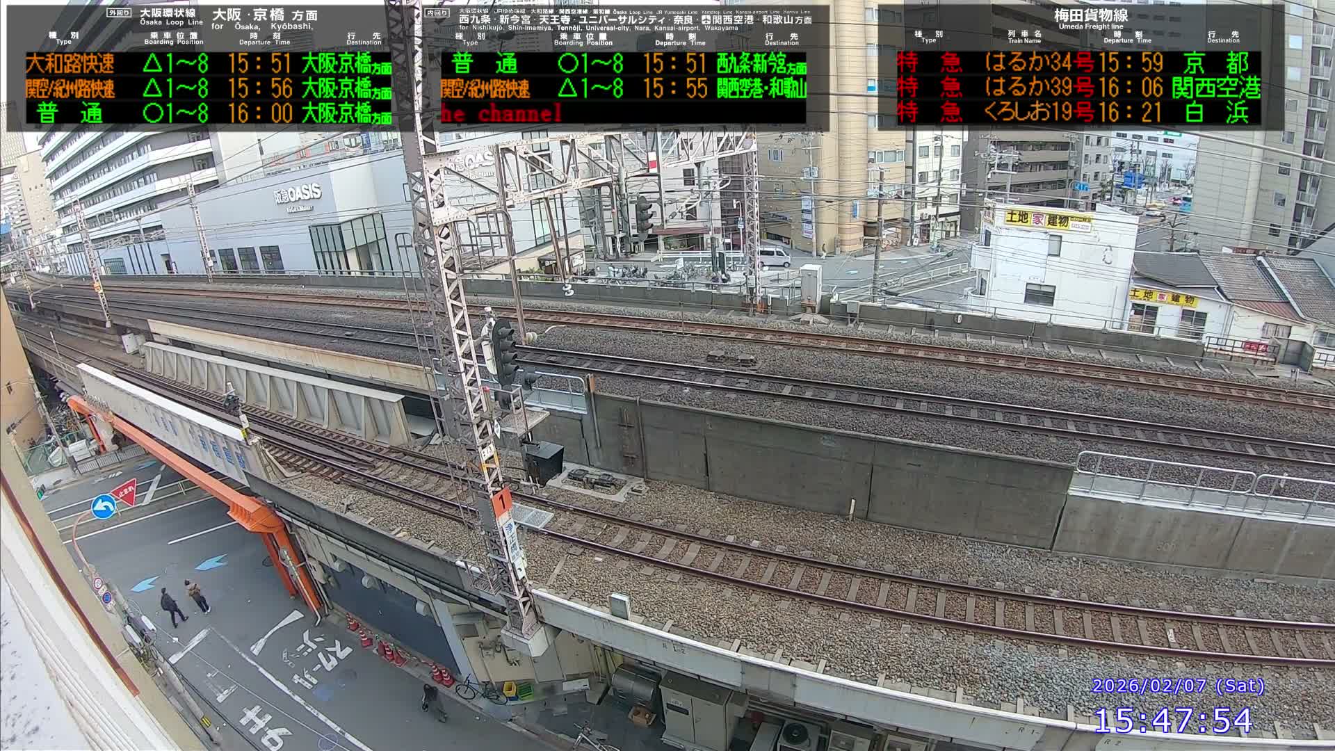 Osaka, Fukushima Discrict & Osaka Loop Line JR Fukushima Station Entrance / Exit ( 大阪・福島地区＆大阪環状線 JR福島駅出入口 ) Live Cam - 8 Chome, Fukushima, Fukushima Ward, Osaka, Kansai, Honshu, Japan 