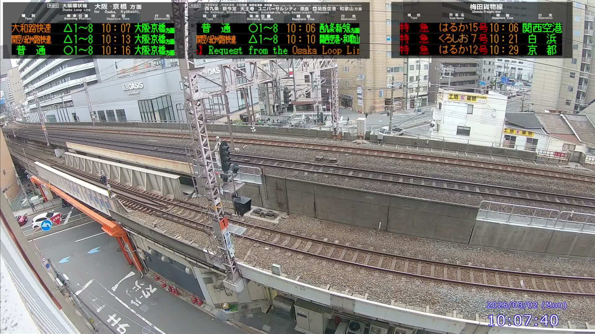Osaka, Fukushima Discrict & Osaka Loop Line JR Fukushima Station Entrance / Exit ( 大阪・福島地区＆大阪環状線 JR福島駅出入口 ) Live Cam - 8 Chome, Fukushima, Fukushima Ward, Osaka, Kansai, Honshu, Japan 
