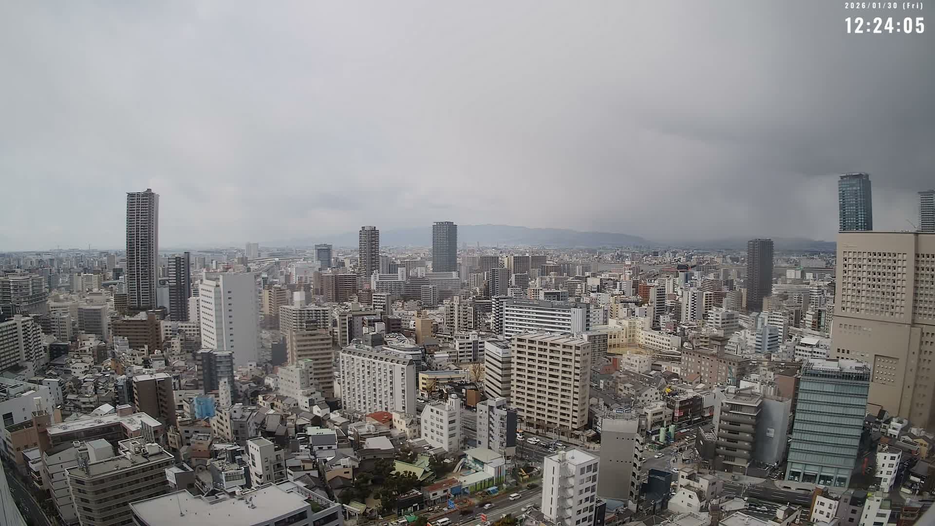Osaka Downtown Skyline ( 大阪ダウンタウンのスカイライン ) Live Cam - 1 Chome, Fukushima, Fukushima Ward, Osaka, Kansai, Honshu, Japan 