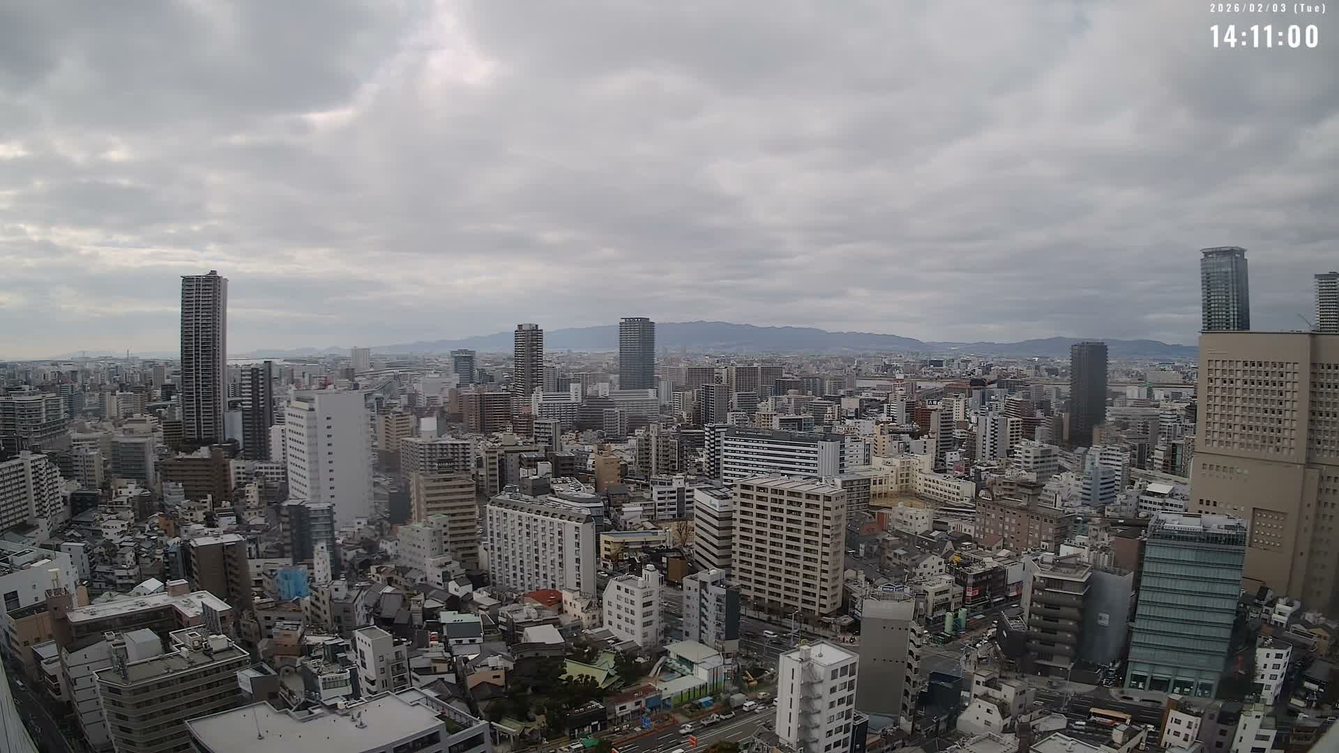 Osaka Downtown Skyline ( 大阪ダウンタウンのスカイライン ) Live Cam - 1 Chome, Fukushima, Fukushima Ward, Osaka, Kansai, Honshu, Japan 