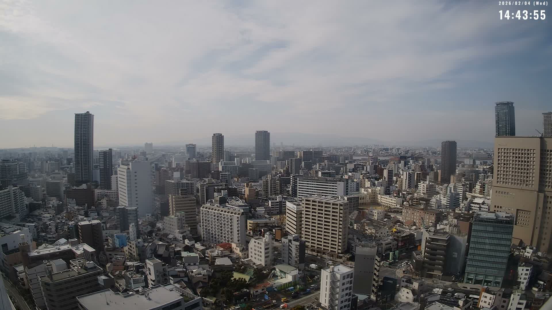 Osaka Downtown Skyline ( 大阪ダウンタウンのスカイライン ) Live Cam - 1 Chome, Fukushima, Fukushima Ward, Osaka, Kansai, Honshu, Japan 