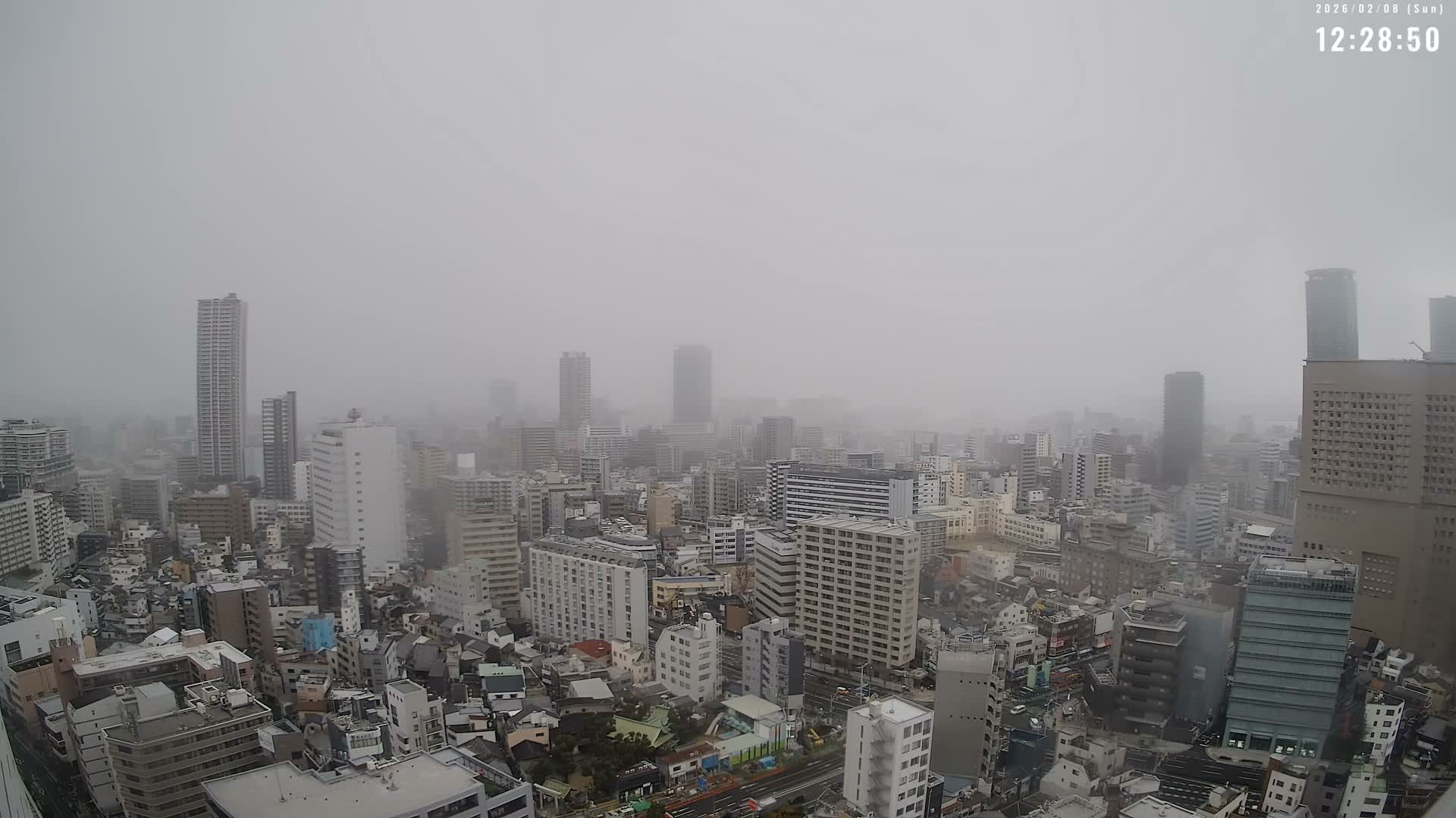 Osaka Downtown Skyline ( 大阪ダウンタウンのスカイライン ) Live Cam - 1 Chome, Fukushima, Fukushima Ward, Osaka, Kansai, Honshu, Japan 