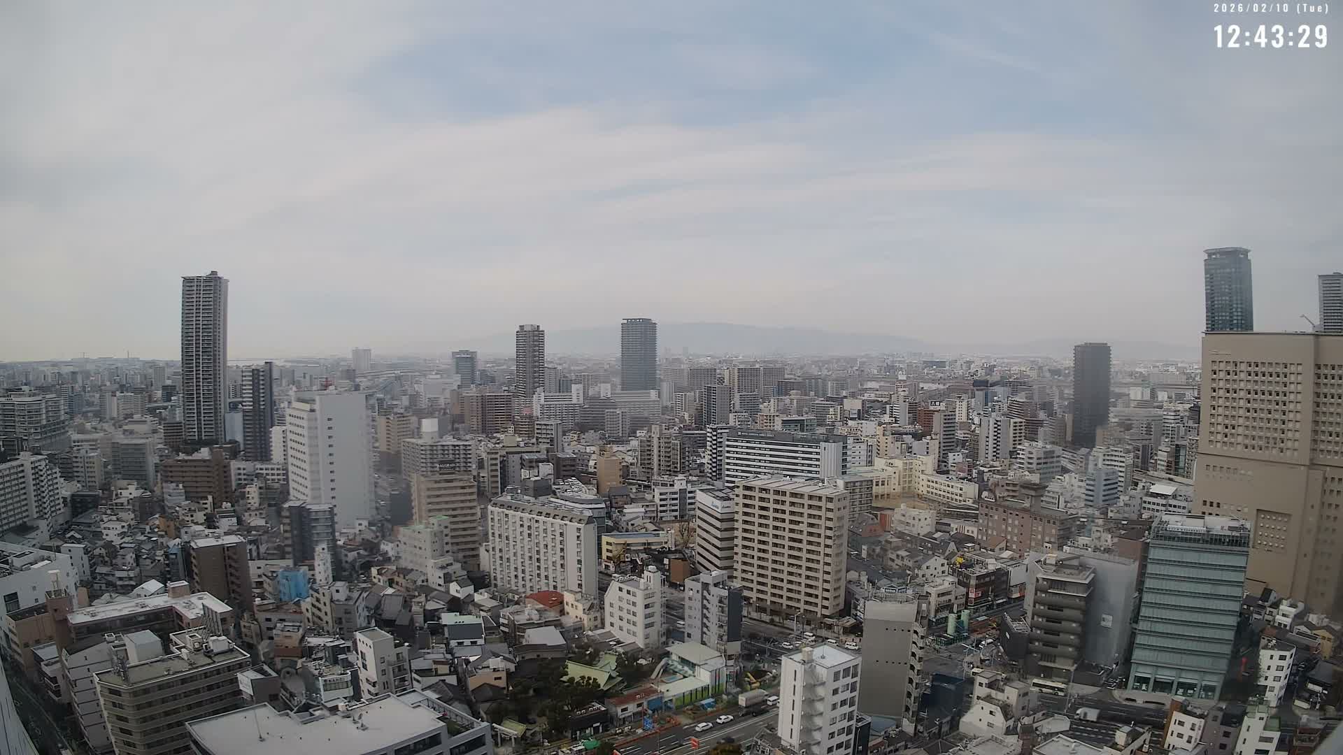 Osaka Downtown Skyline ( 大阪ダウンタウンのスカイライン ) Live Cam - 1 Chome, Fukushima, Fukushima Ward, Osaka, Kansai, Honshu, Japan 