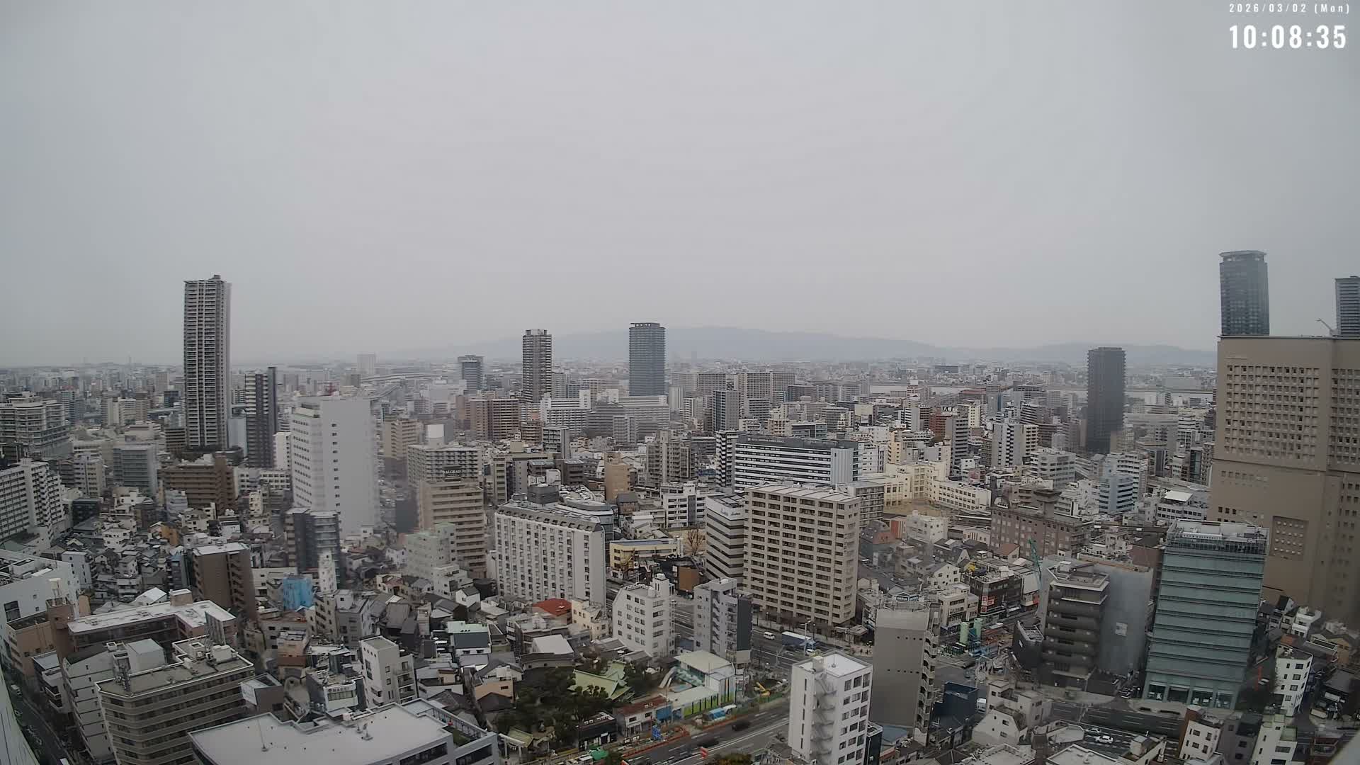 Osaka Downtown Skyline ( 大阪ダウンタウンのスカイライン ) Live Cam - 1 Chome, Fukushima, Fukushima Ward, Osaka, Kansai, Honshu, Japan 