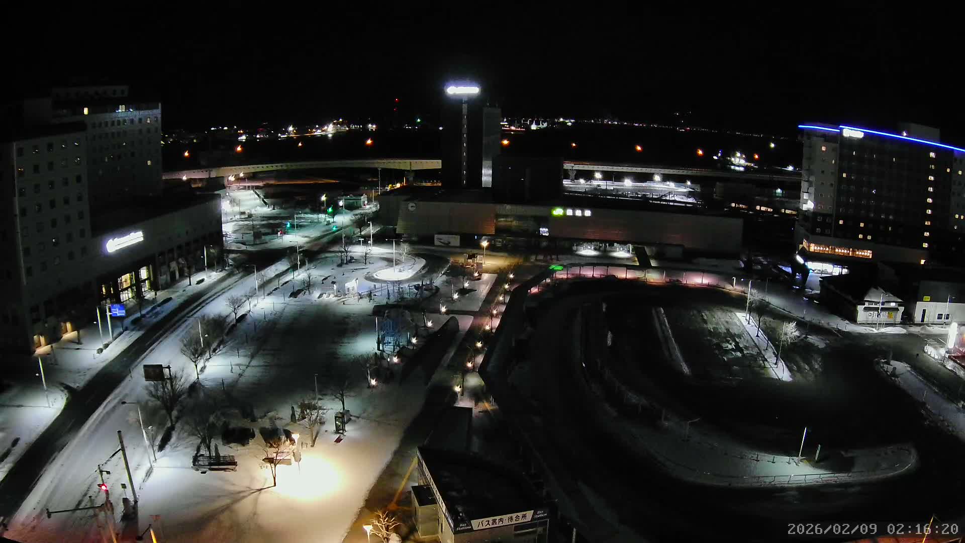 Hakodate, Hakodate Station Square &  Port Of Hakodate Bay ( 函館、函館駅前広場、函館湾 )Live Cam - Wakamatsucho, Hakodate, Oshima, Hokkaido, Japan